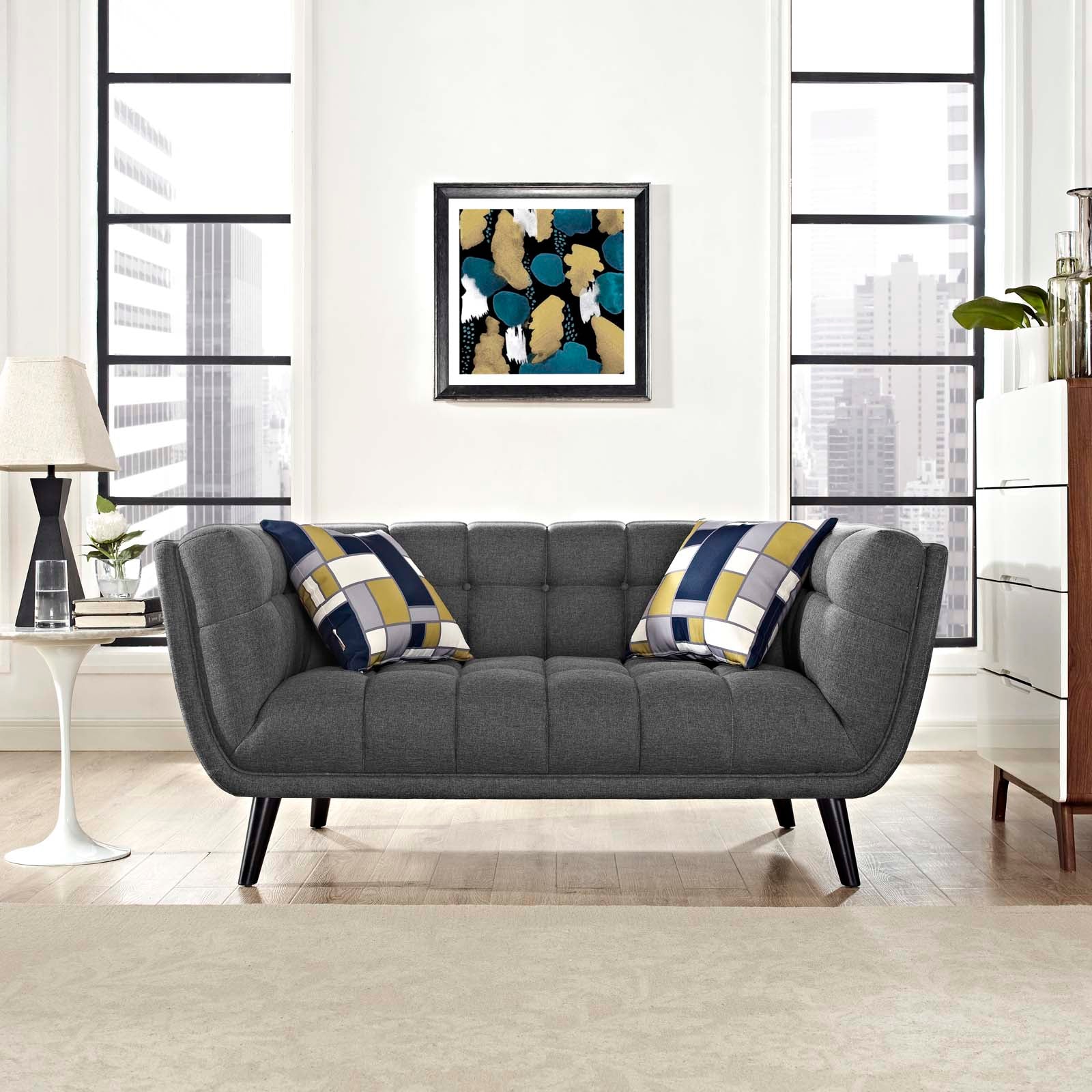 Bestow Upholstered Fabric Loveseat - East Shore Modern Home Furnishings