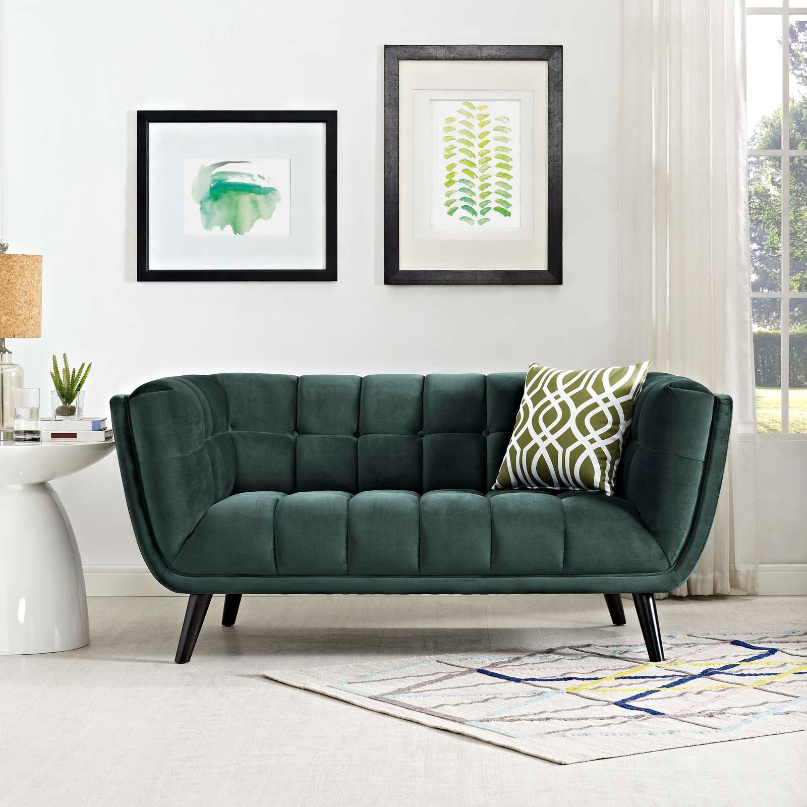 Bestow Performance Velvet Loveseat - East Shore Modern Home Furnishings