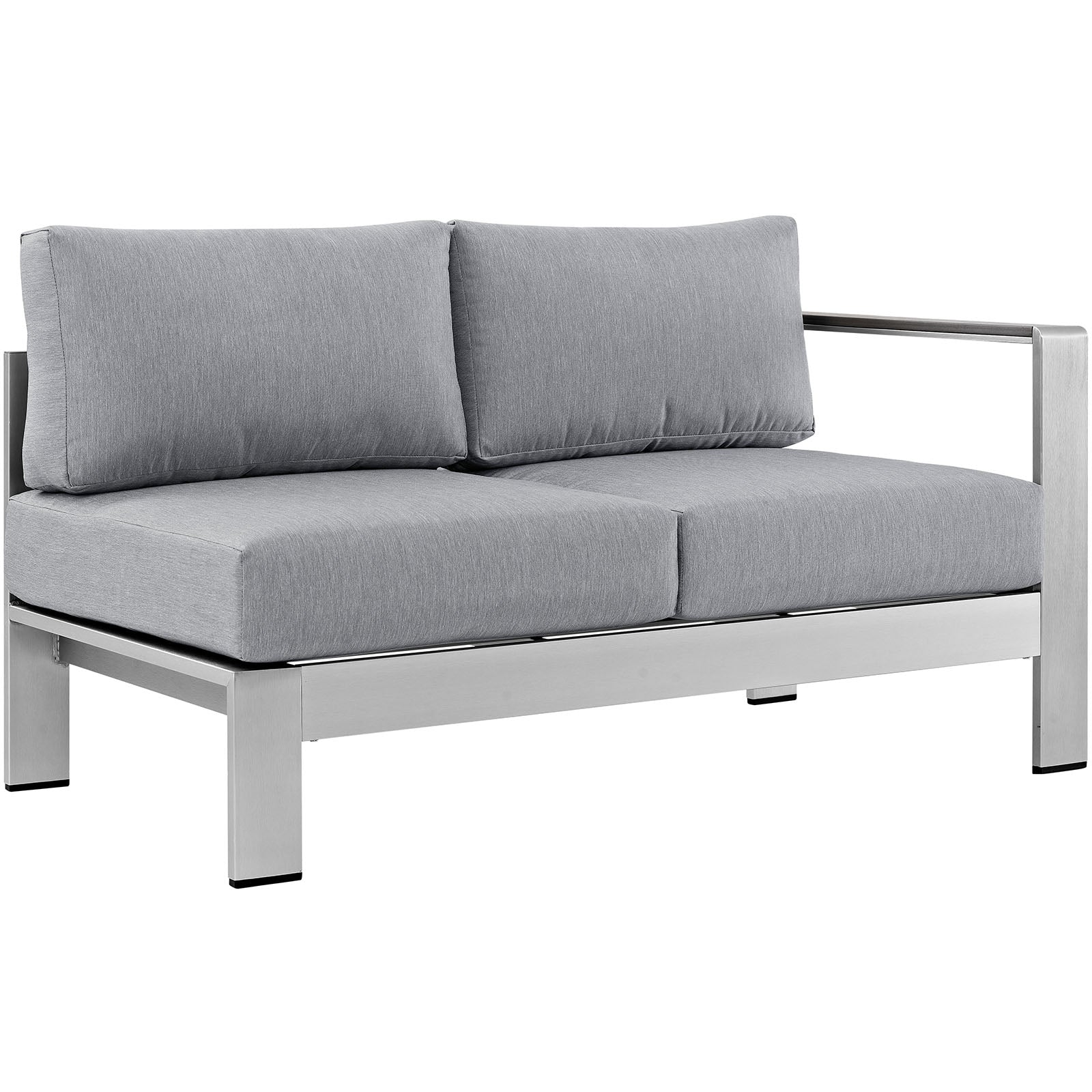 Shore 7 Piece Outdoor Patio Aluminum Sectional Sofa Set - East Shore Modern Home Furnishings