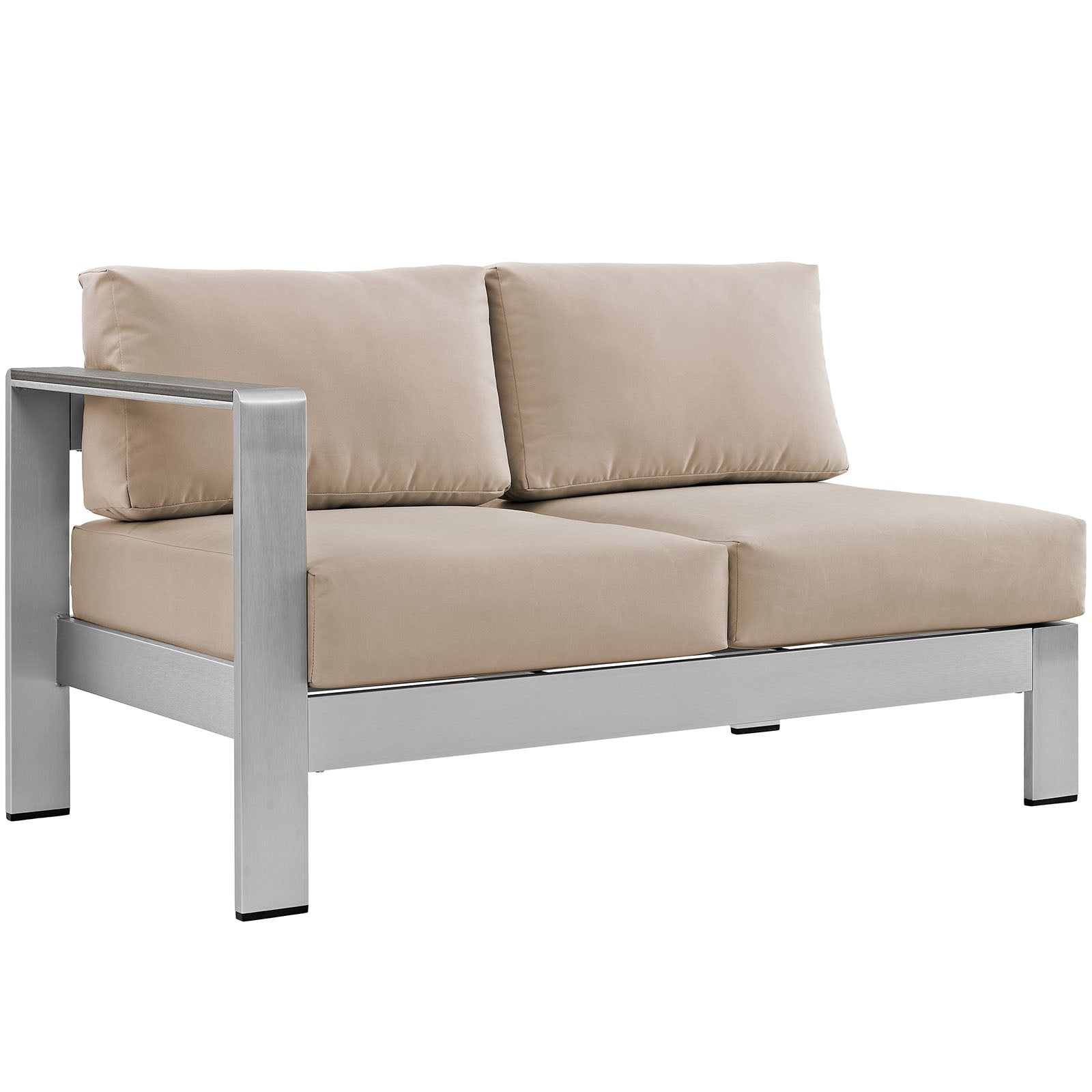 Shore 5 Piece Outdoor Patio Aluminum Sectional Sofa Set - East Shore Modern Home Furnishings