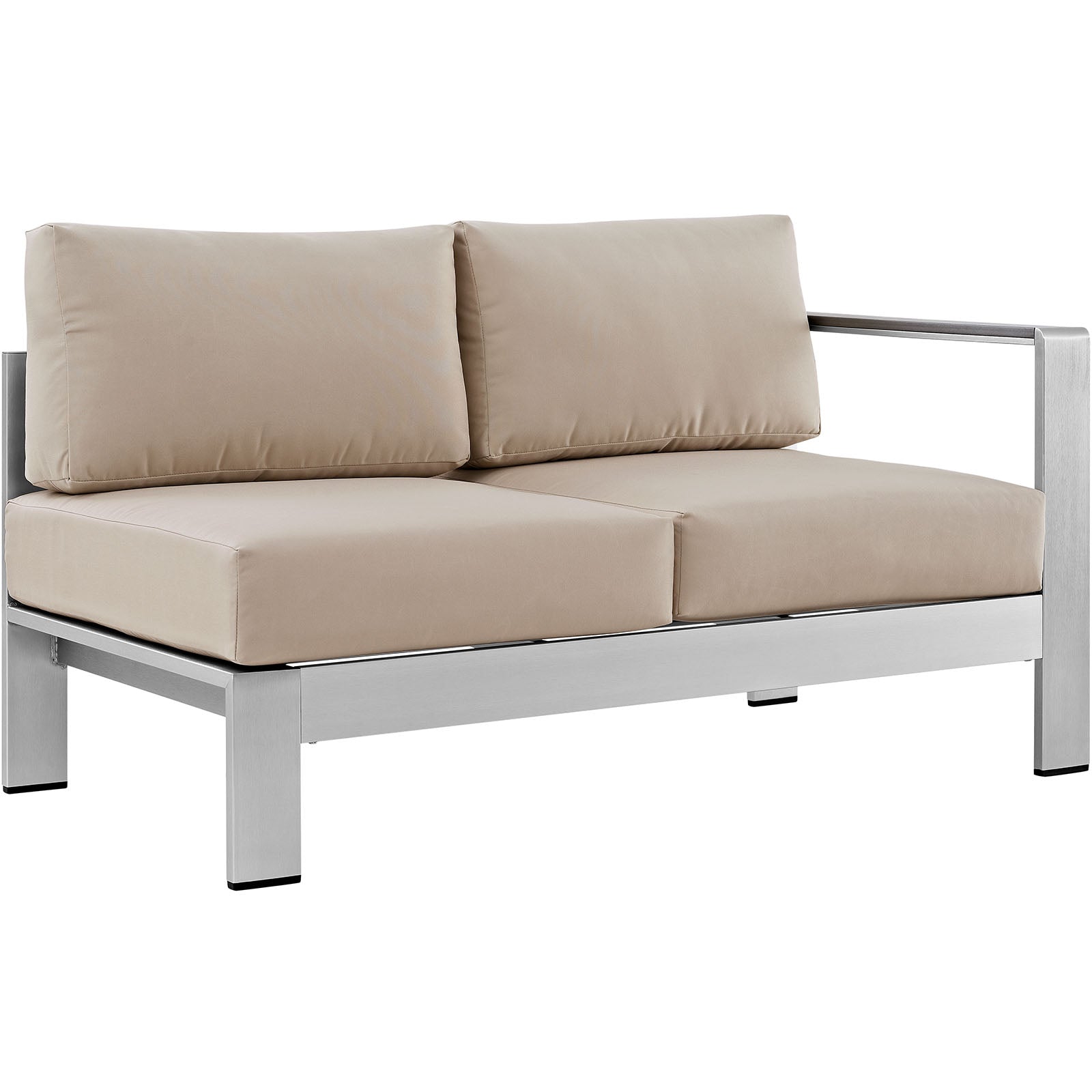 Shore 5 Piece Outdoor Patio Aluminum Sectional Sofa Set - East Shore Modern Home Furnishings