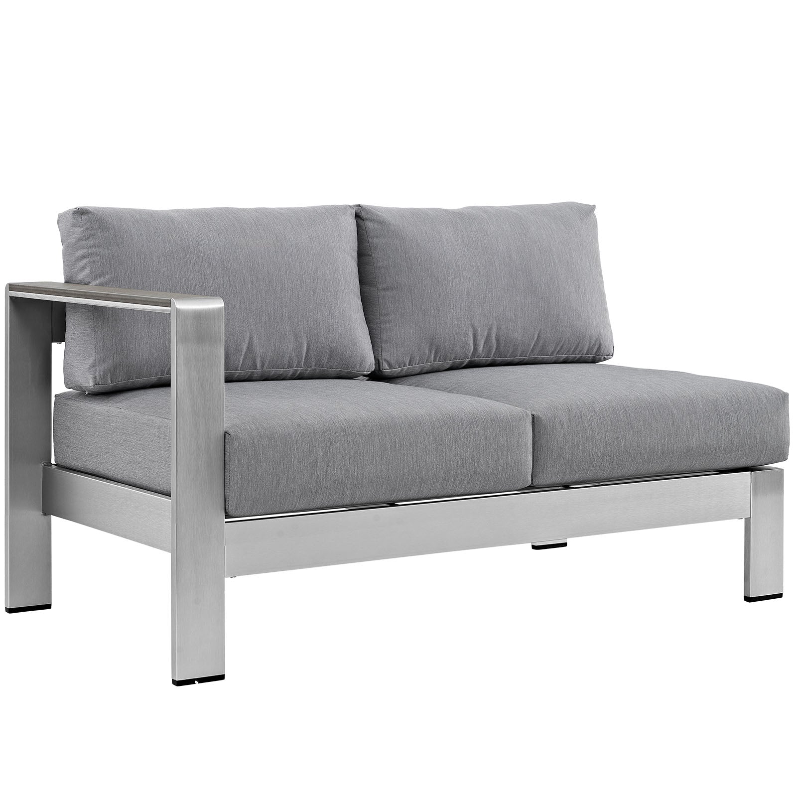 Shore 5 Piece Outdoor Patio Aluminum Sectional Sofa Set - East Shore Modern Home Furnishings