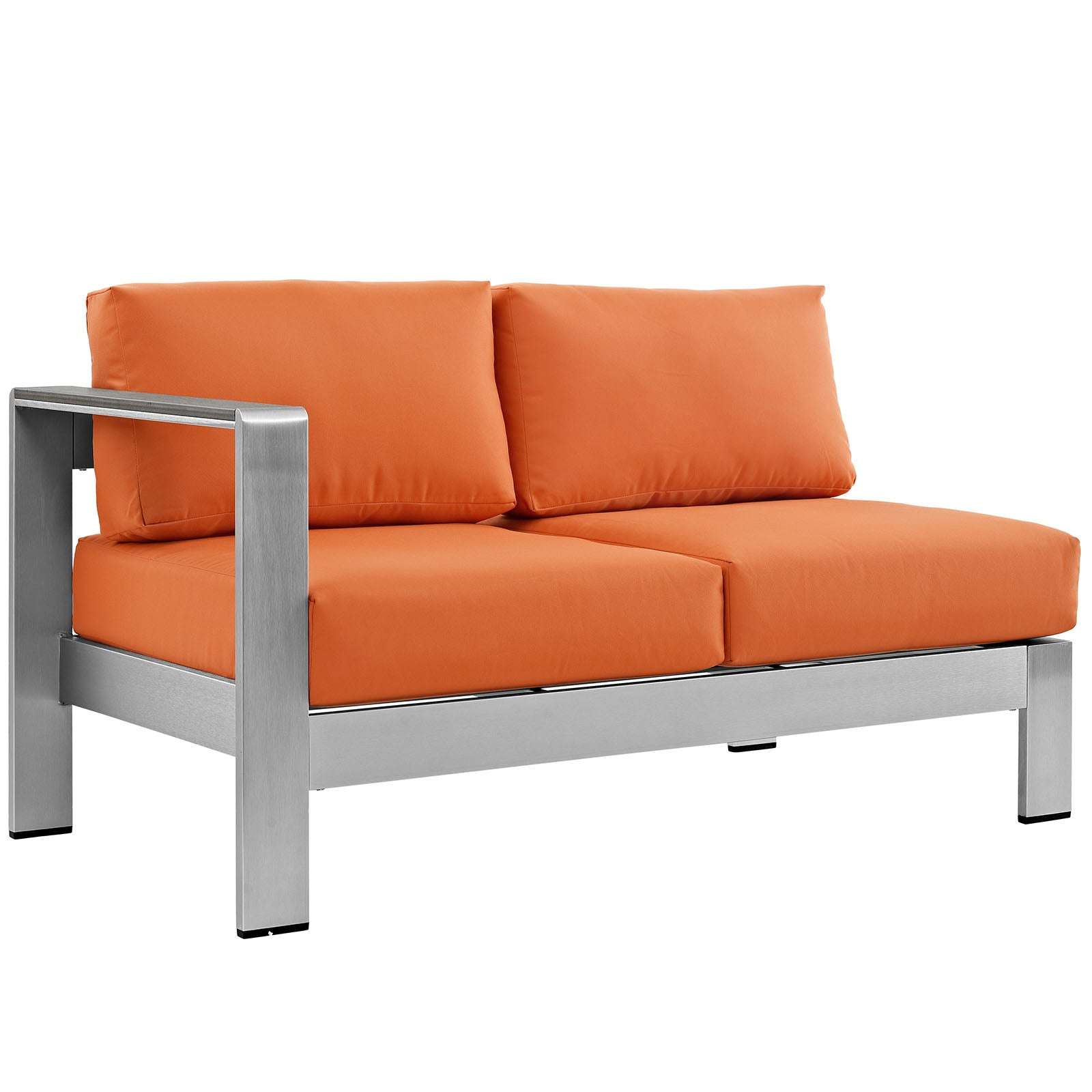 Shore 5 Piece Outdoor Patio Aluminum Sectional Sofa Set - East Shore Modern Home Furnishings