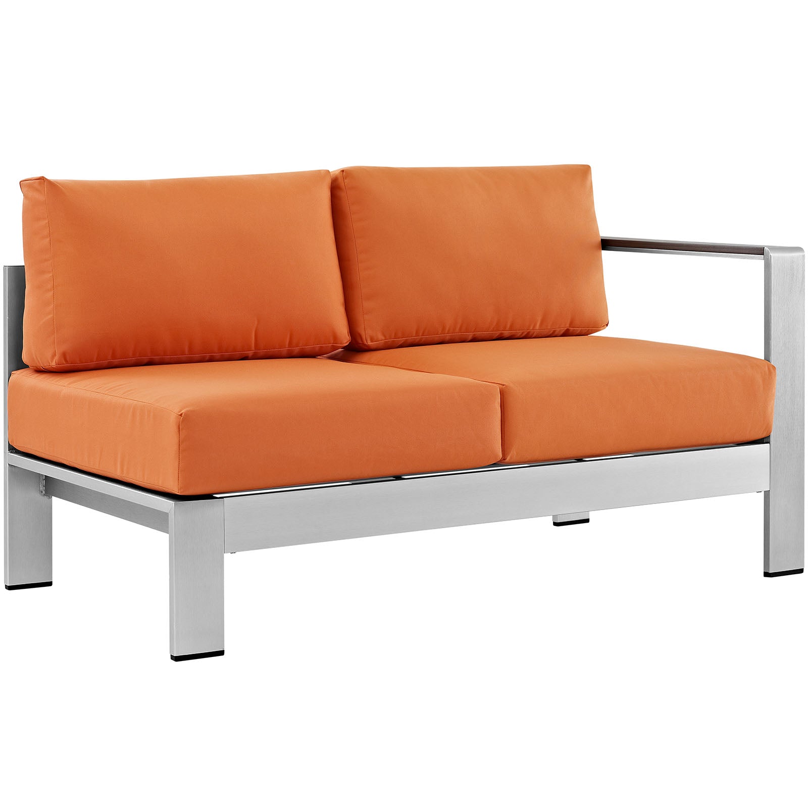 Shore 5 Piece Outdoor Patio Aluminum Sectional Sofa Set - East Shore Modern Home Furnishings