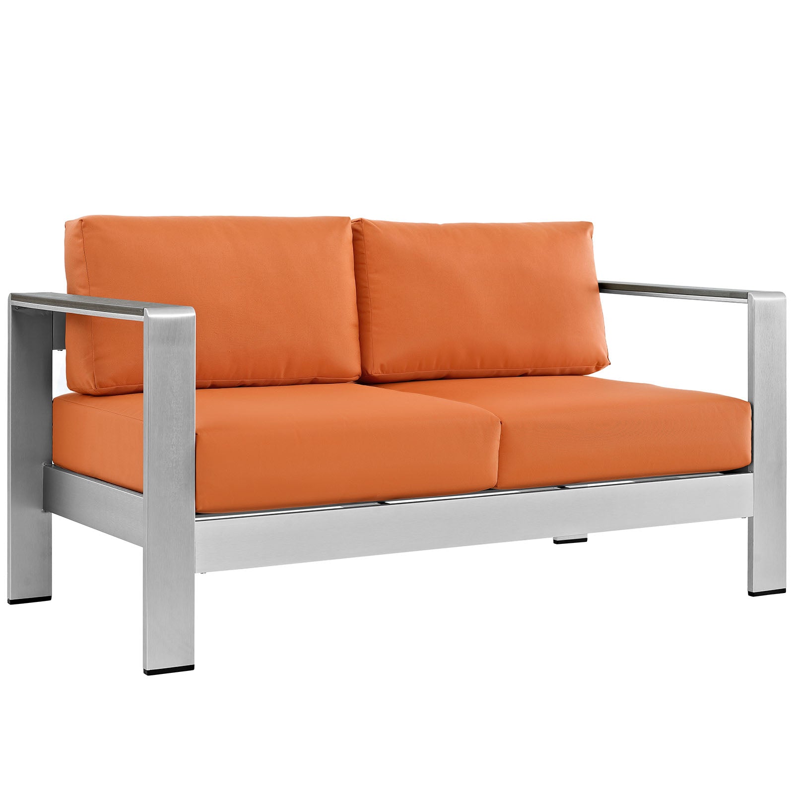 Shore 4 Piece Outdoor Patio Aluminum Sectional Sofa Set