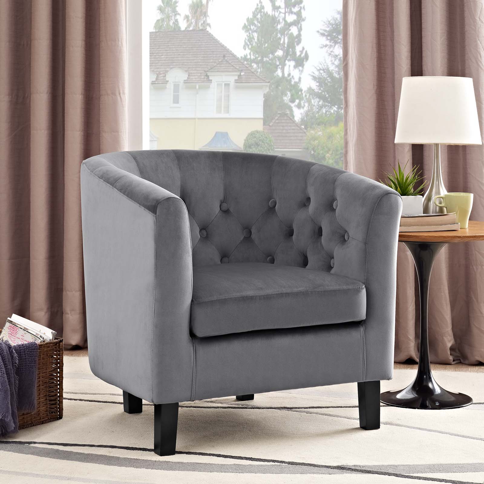 Prospect Performance Velvet Armchair - East Shore Modern Home Furnishings