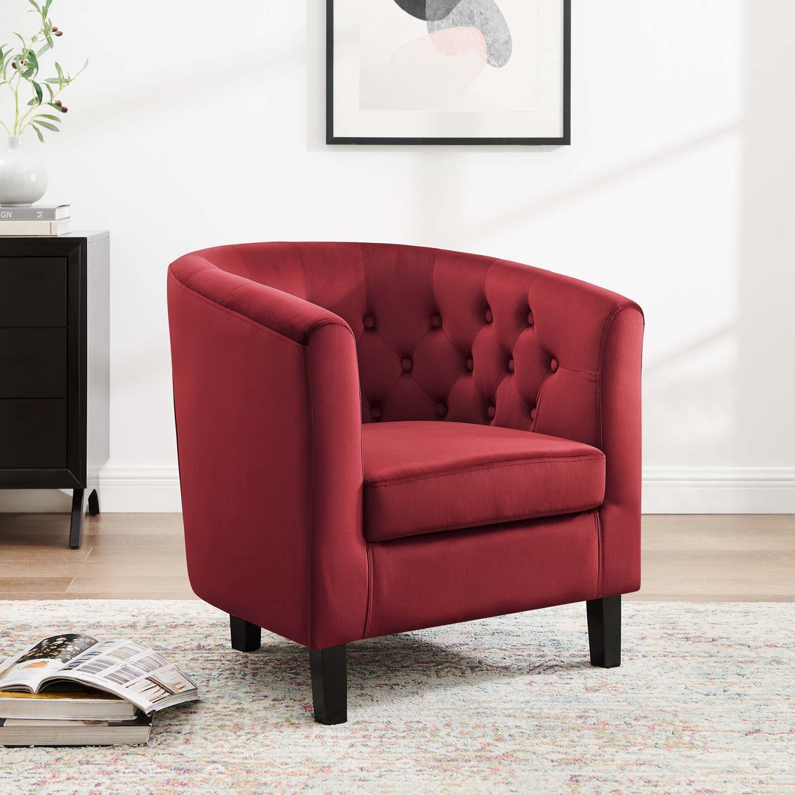 Prospect Performance Velvet Armchair - East Shore Modern Home Furnishings