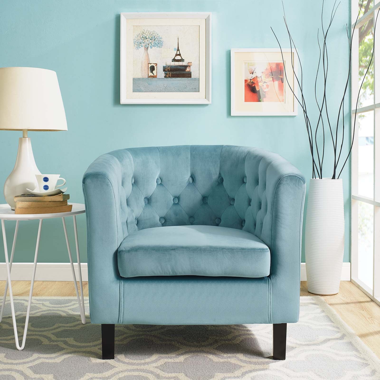 Prospect Performance Velvet Armchair - East Shore Modern Home Furnishings