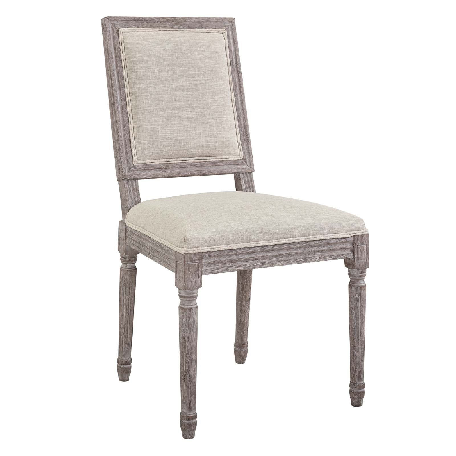 Court Vintage French Upholstered Fabric Dining Side Chair - East Shore Modern Home Furnishings