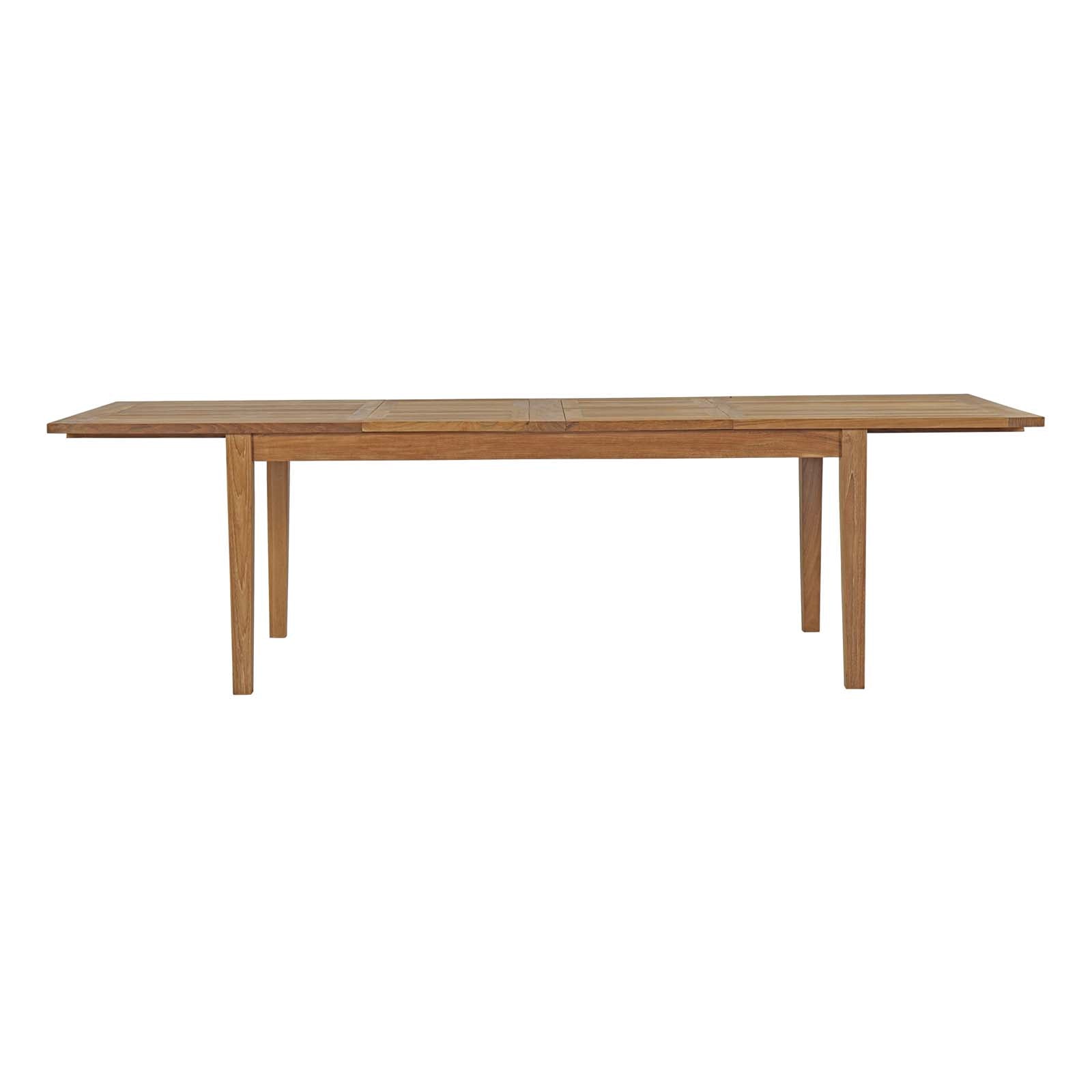 Marina Extendable Outdoor Patio Teak Dining Table - East Shore Modern Home Furnishings