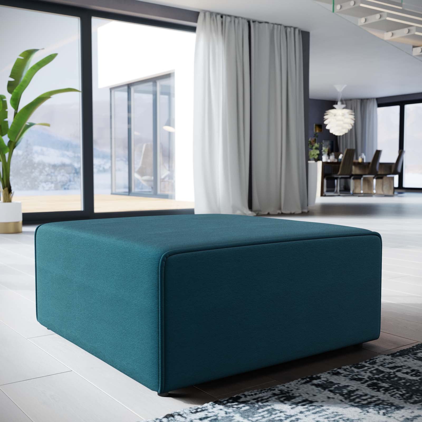 Mingle Fabric Ottoman