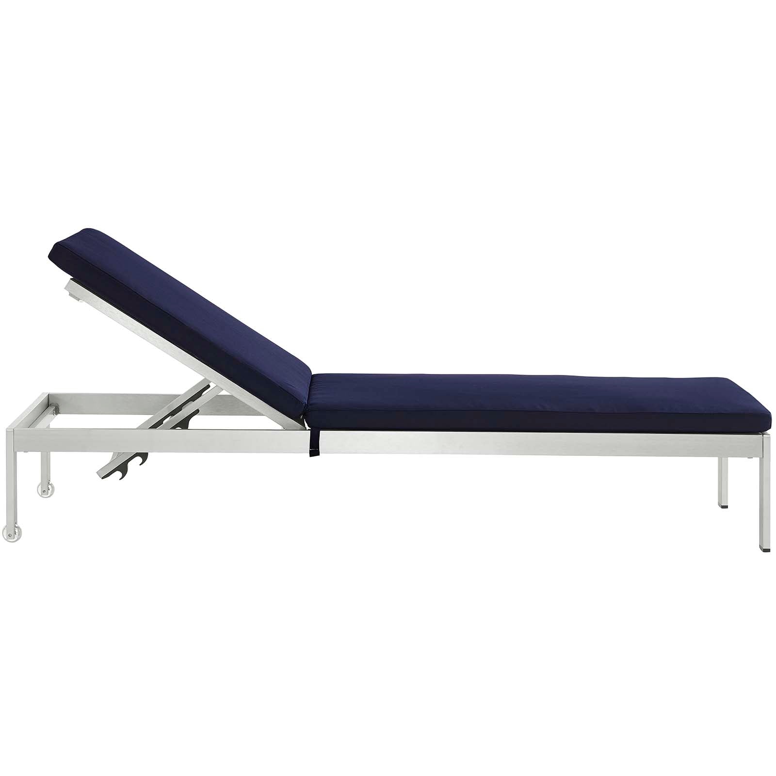 Shore 3 Piece Outdoor Patio Aluminum Chaise with Cushions - East Shore Modern Home Furnishings