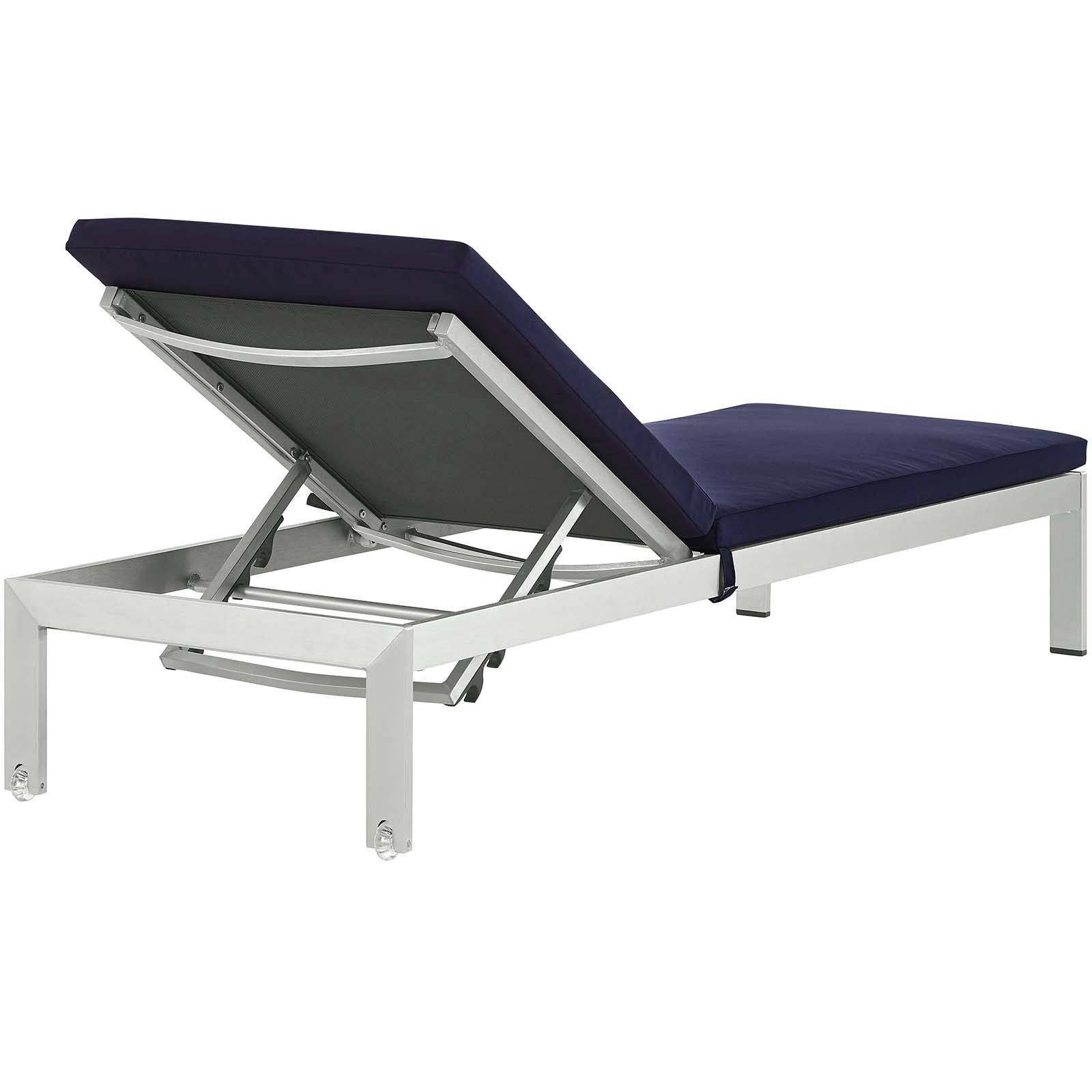 Shore 3 Piece Outdoor Patio Aluminum Chaise with Cushions - East Shore Modern Home Furnishings