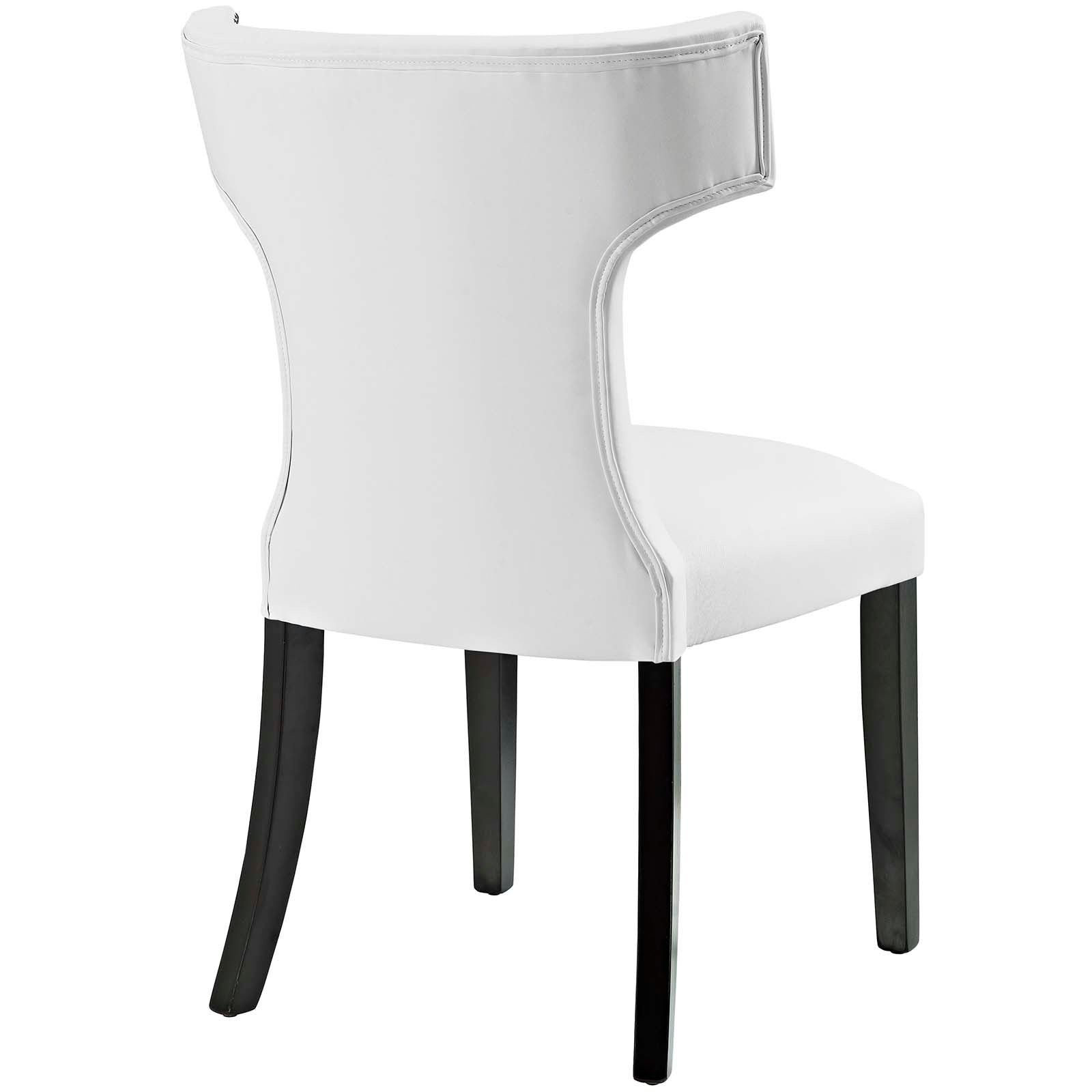 Curve Dining Side Chair Vinyl Set of 2 - East Shore Modern Home Furnishings
