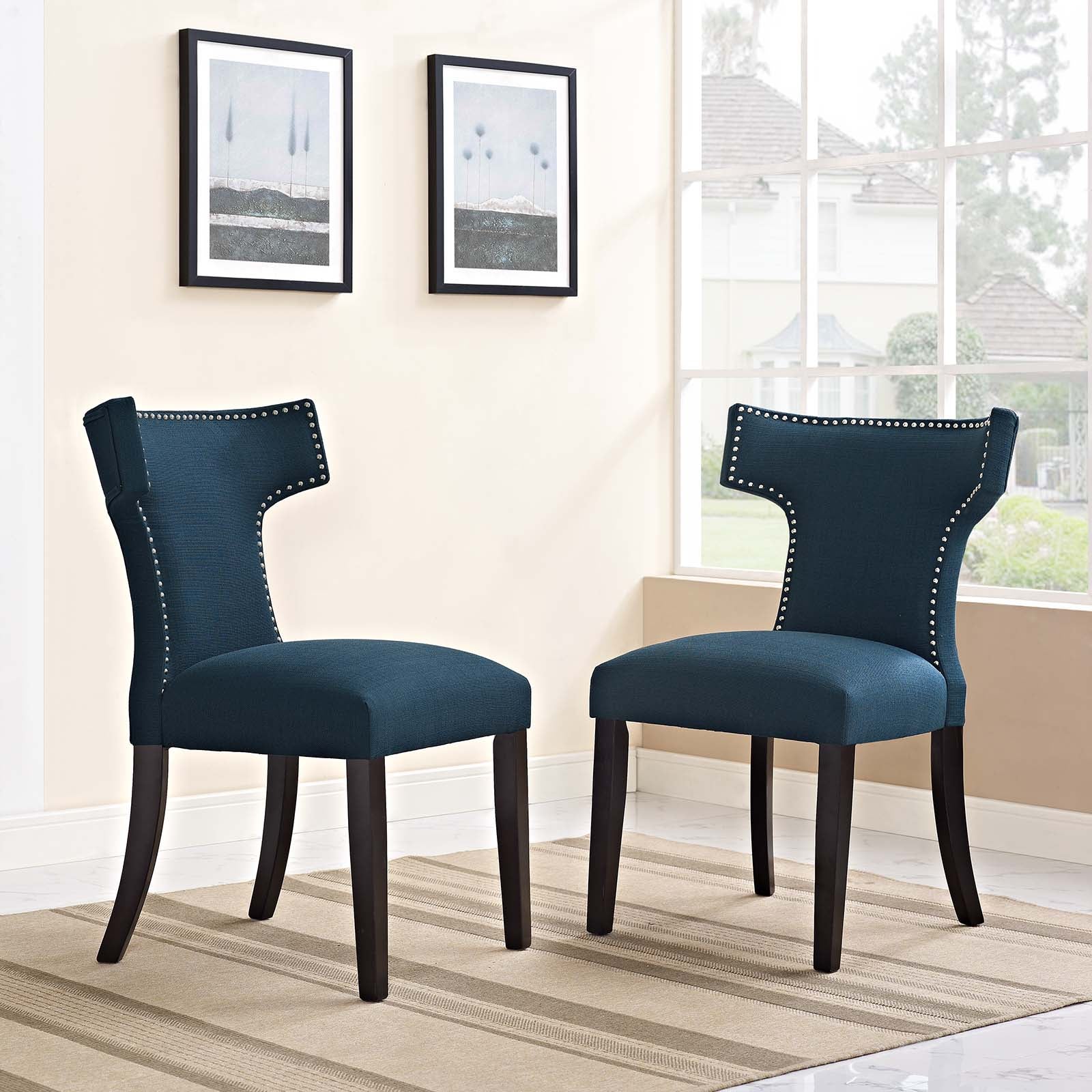 Curve Dining Side Chair Fabric Set of 2 - East Shore Modern Home Furnishings