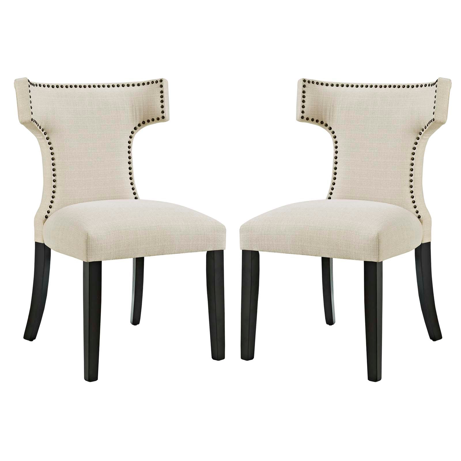 Curve Dining Side Chair Fabric Set of 2 - East Shore Modern Home Furnishings