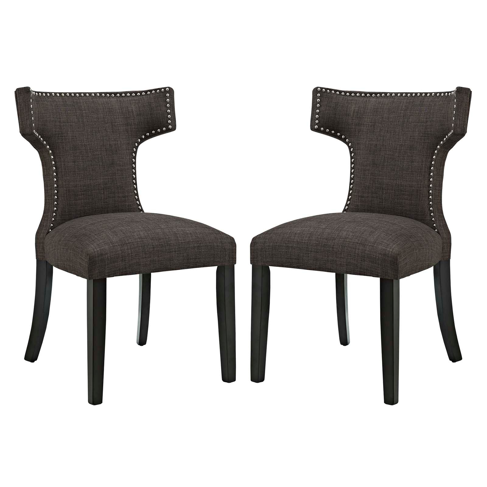 Curve Dining Side Chair Fabric Set of 2 - East Shore Modern Home Furnishings