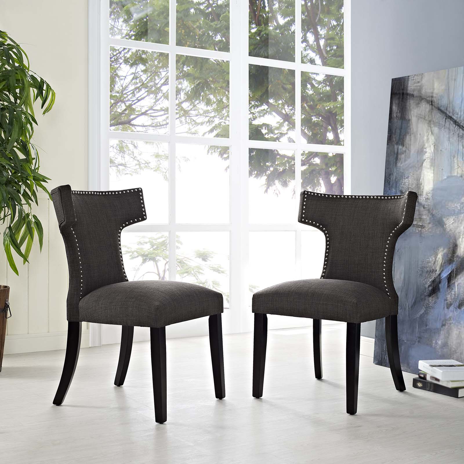 Curve Dining Side Chair Fabric Set of 2 - East Shore Modern Home Furnishings