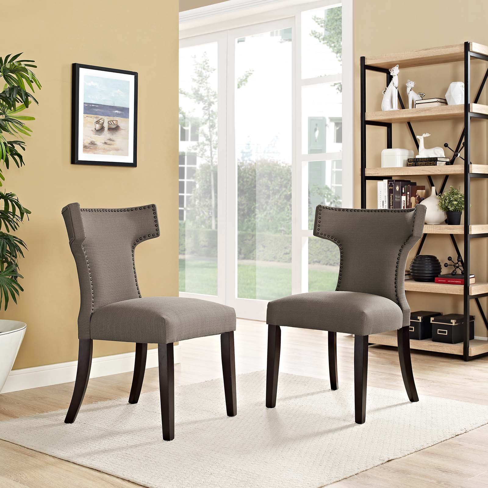 Curve Dining Side Chair Fabric Set of 2 - East Shore Modern Home Furnishings