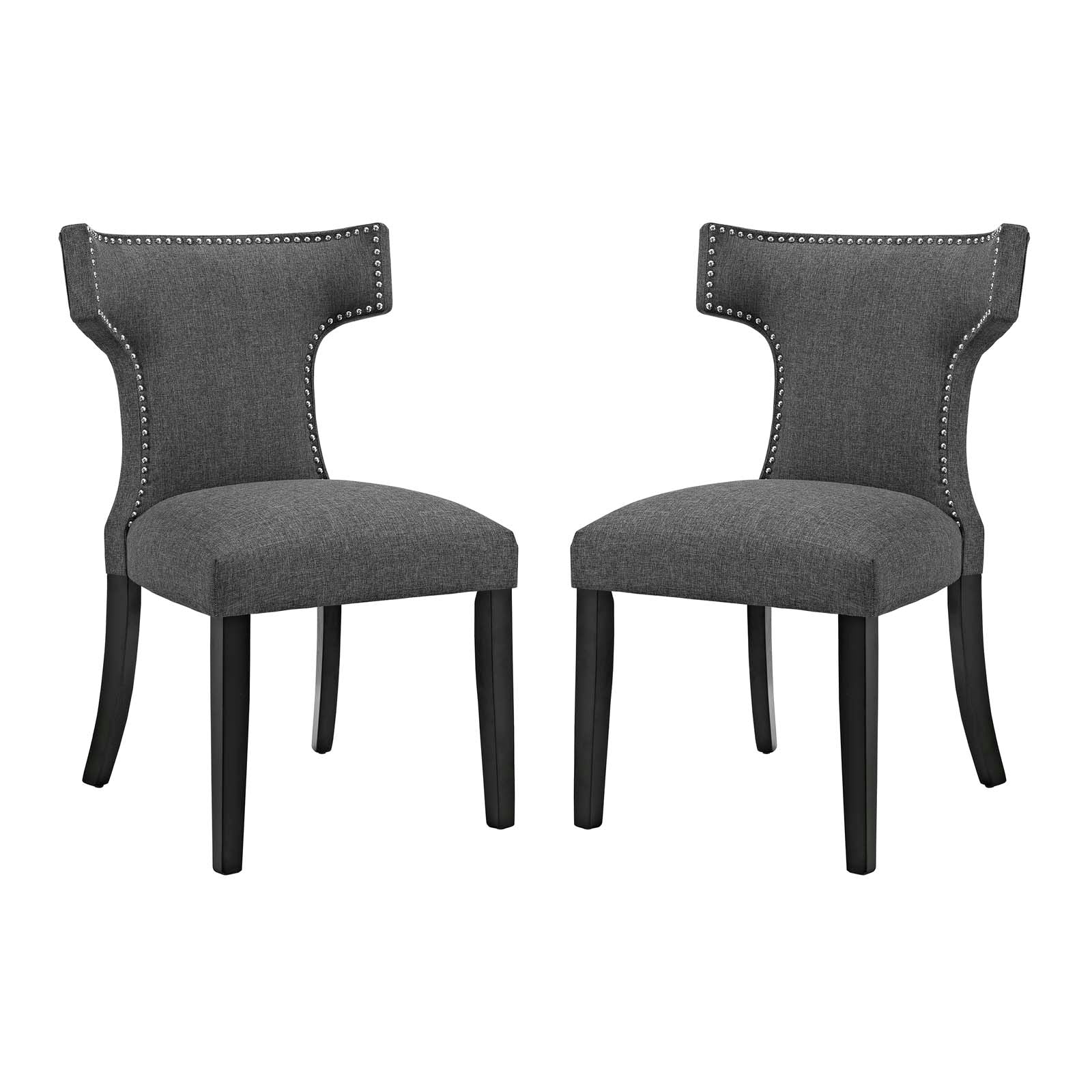 Curve Dining Side Chair Fabric Set of 2 - East Shore Modern Home Furnishings