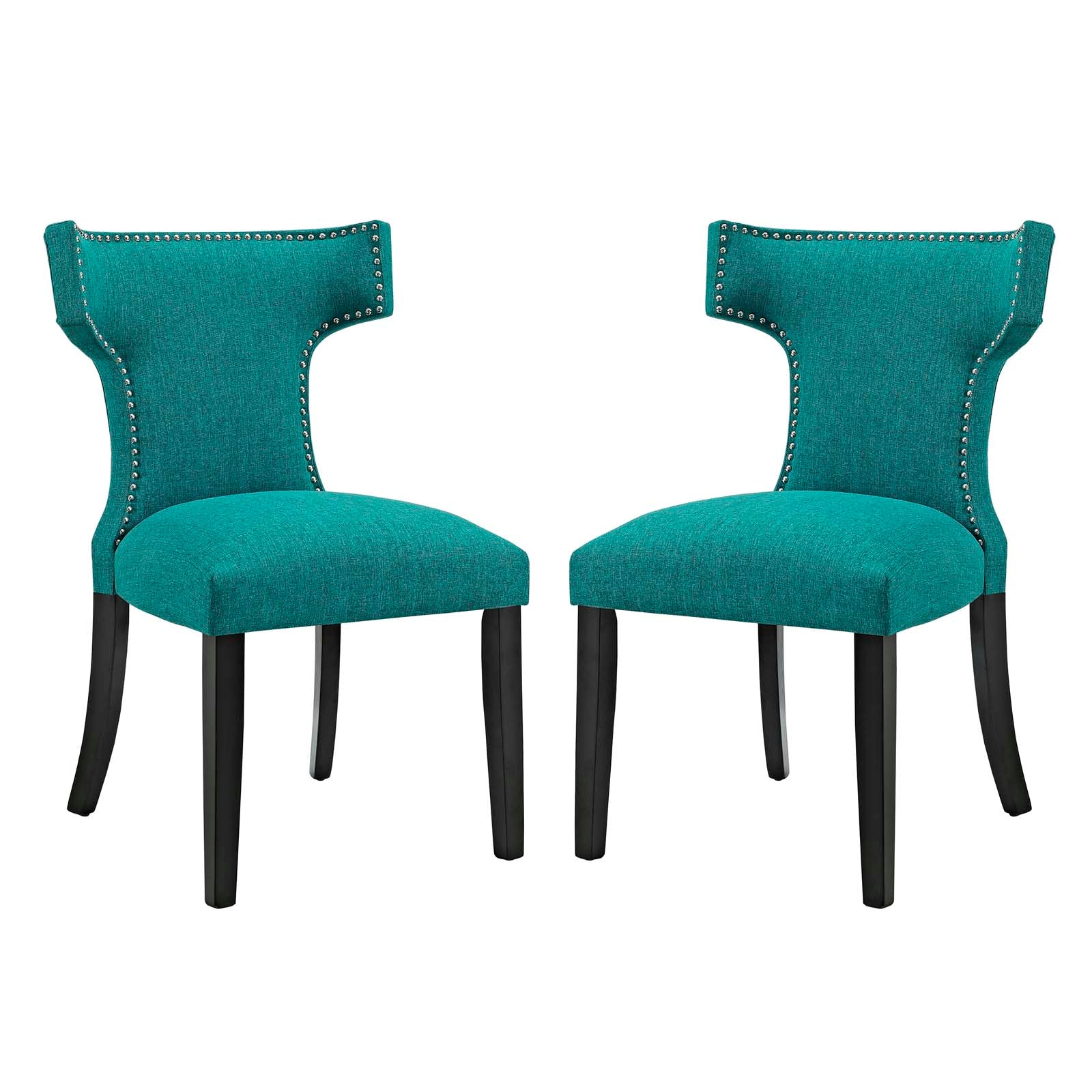 Curve Dining Side Chair Fabric Set of 2 - East Shore Modern Home Furnishings