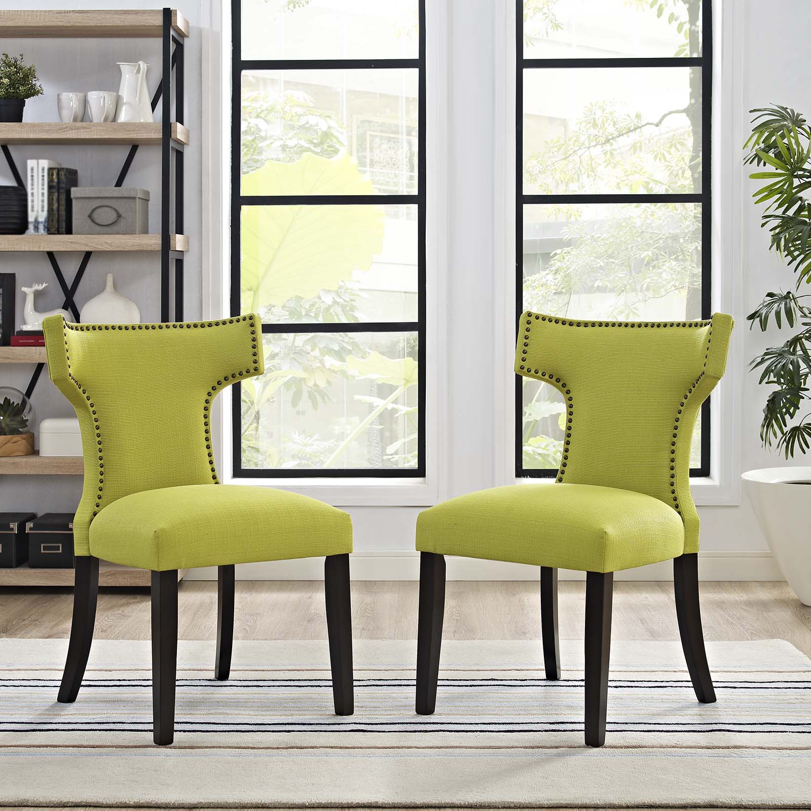 Curve Dining Side Chair Fabric Set of 2 - East Shore Modern Home Furnishings
