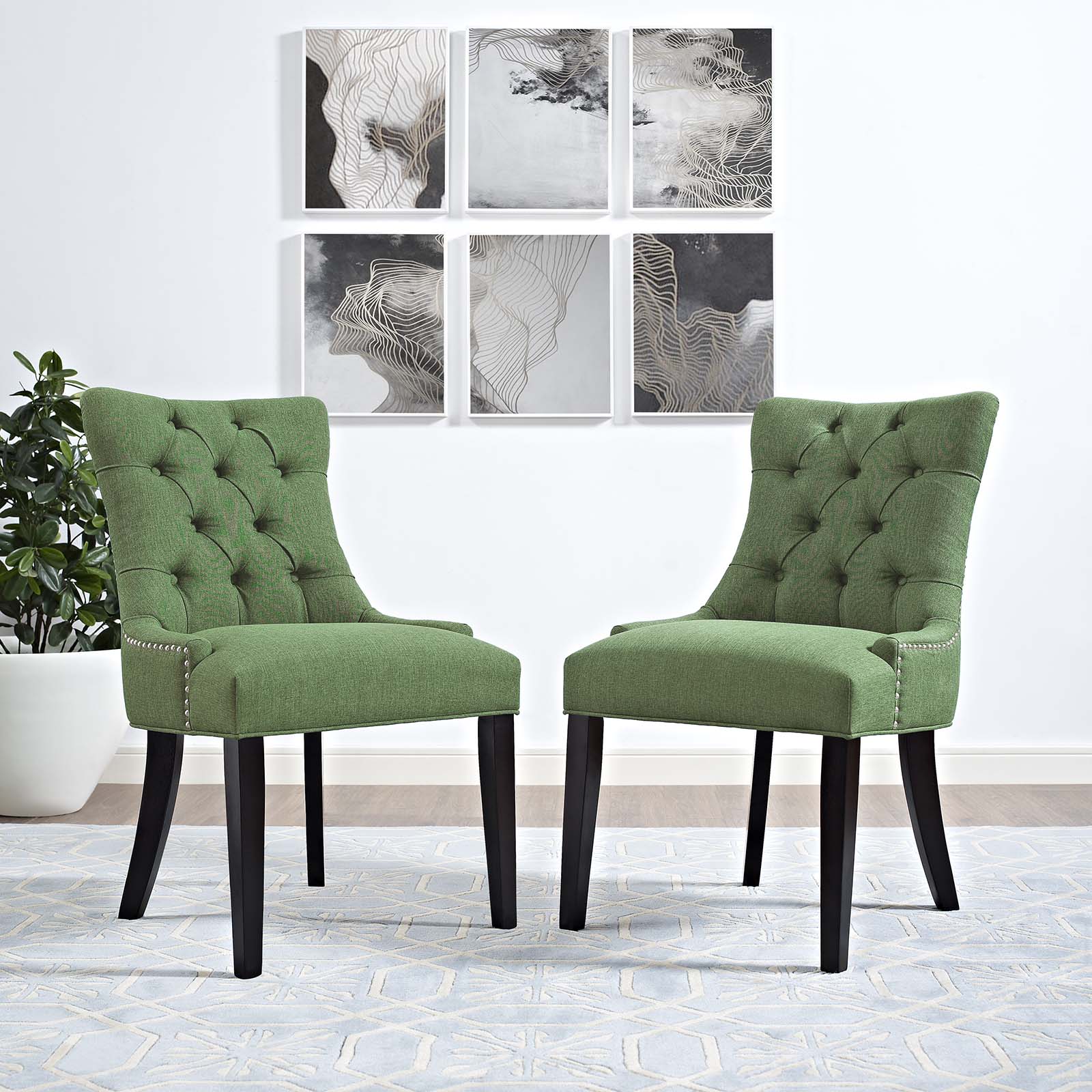 Regent Dining Side Chair Fabric Set of 2