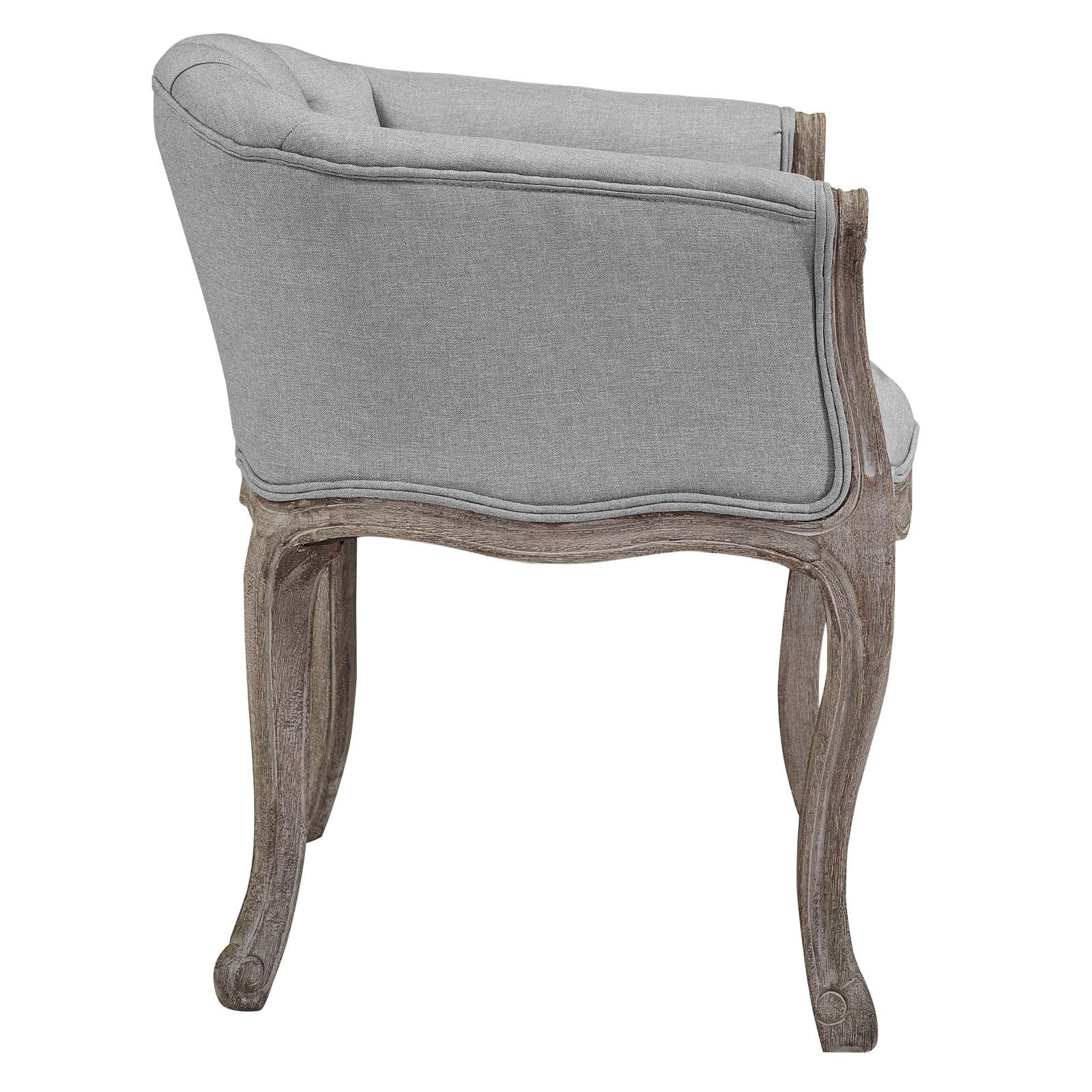 Crown Vintage French Upholstered Fabric Dining Armchair - East Shore Modern Home Furnishings