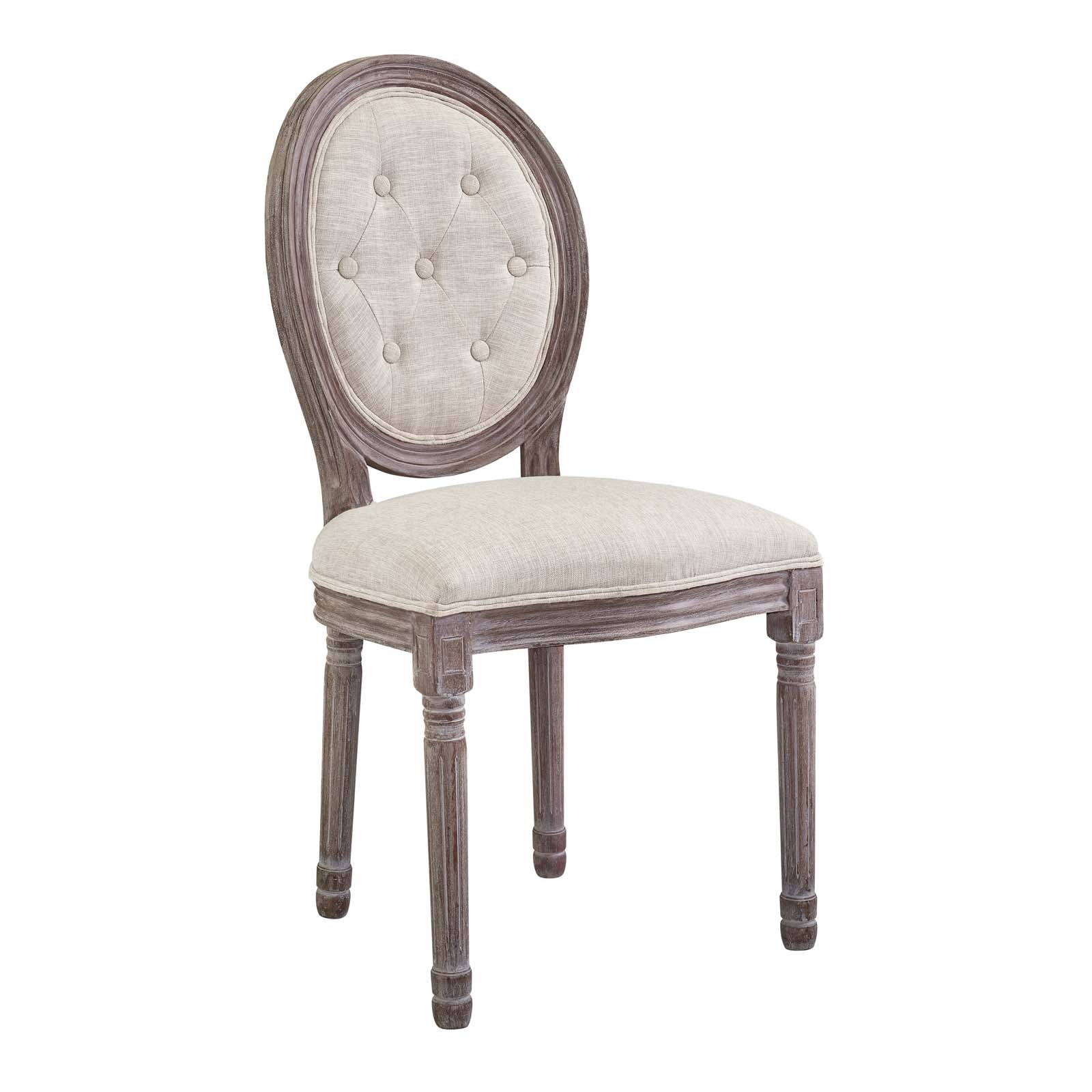 Arise Vintage French Upholstered Fabric Dining Side Chair - East Shore Modern Home Furnishings