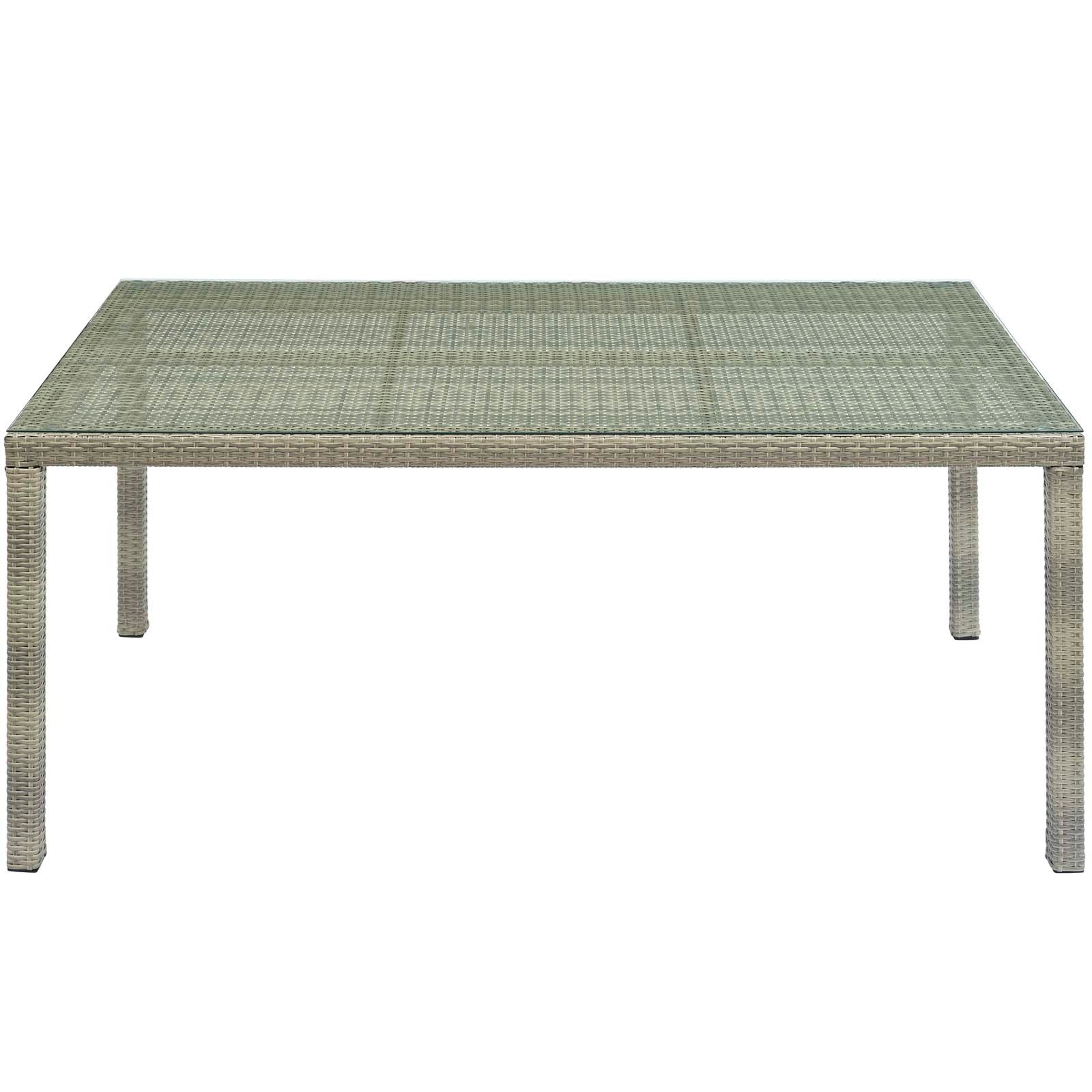 Conduit 70" Outdoor Patio Wicker Rattan Dining Table - East Shore Modern Home Furnishings