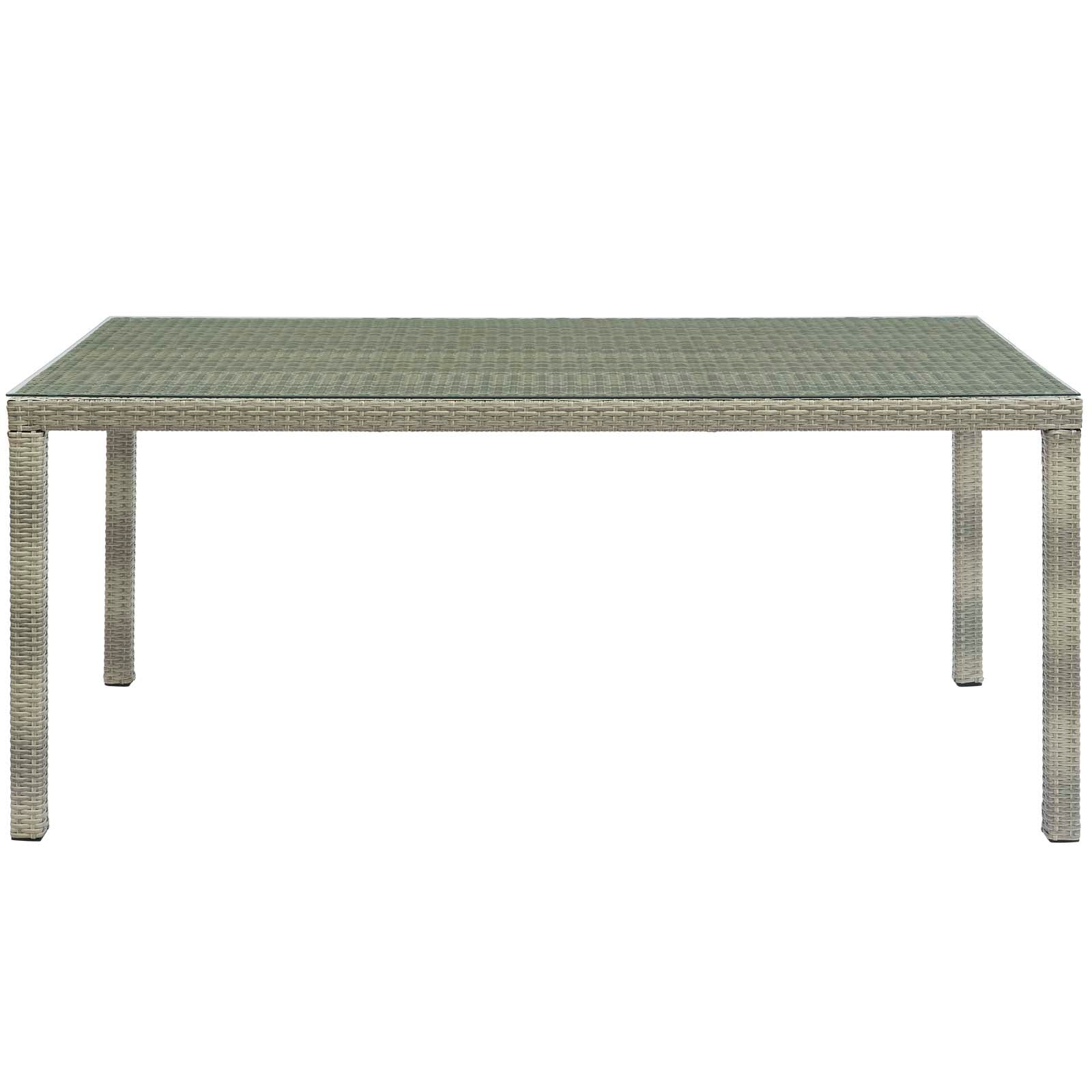 Conduit 70" Outdoor Patio Wicker Rattan Dining Table - East Shore Modern Home Furnishings