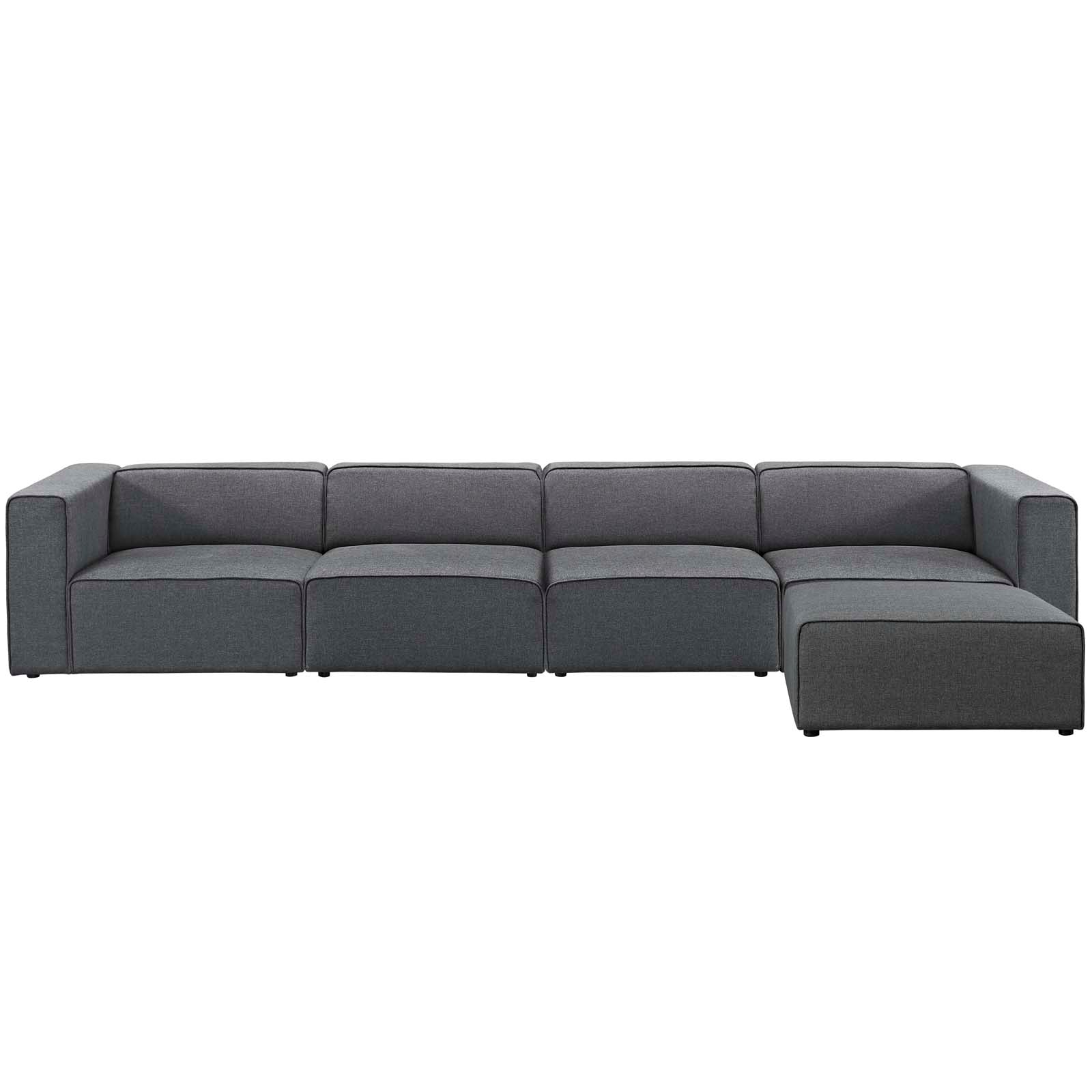 Mingle 5 Piece Upholstered Fabric Sectional Sofa Set - East Shore Modern Home Furnishings