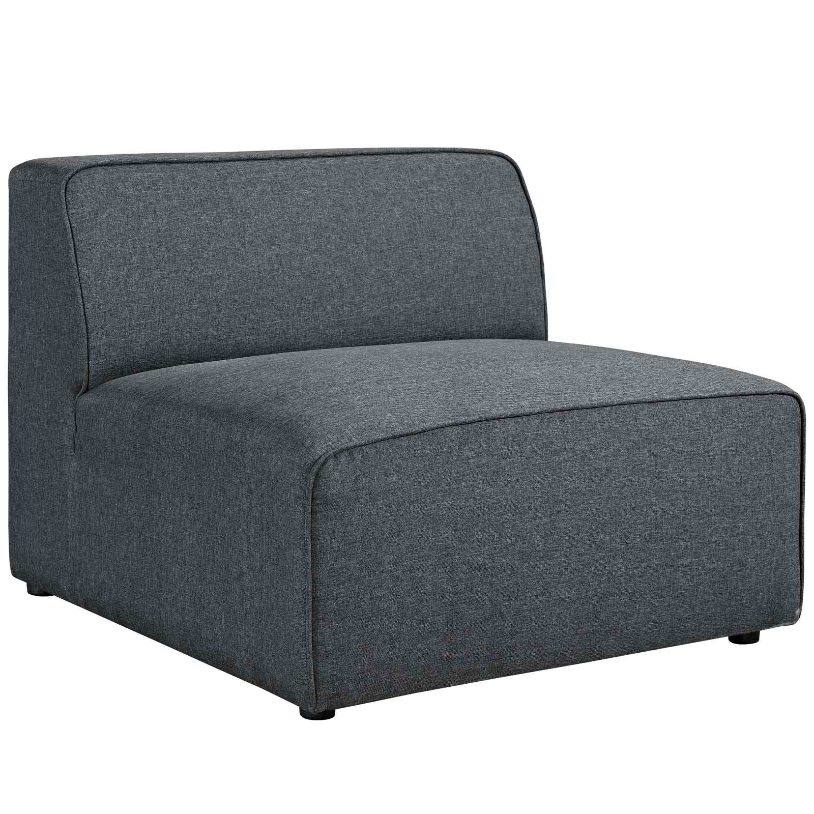 Mingle 5 Piece Upholstered Fabric Armless Sectional Sofa Set