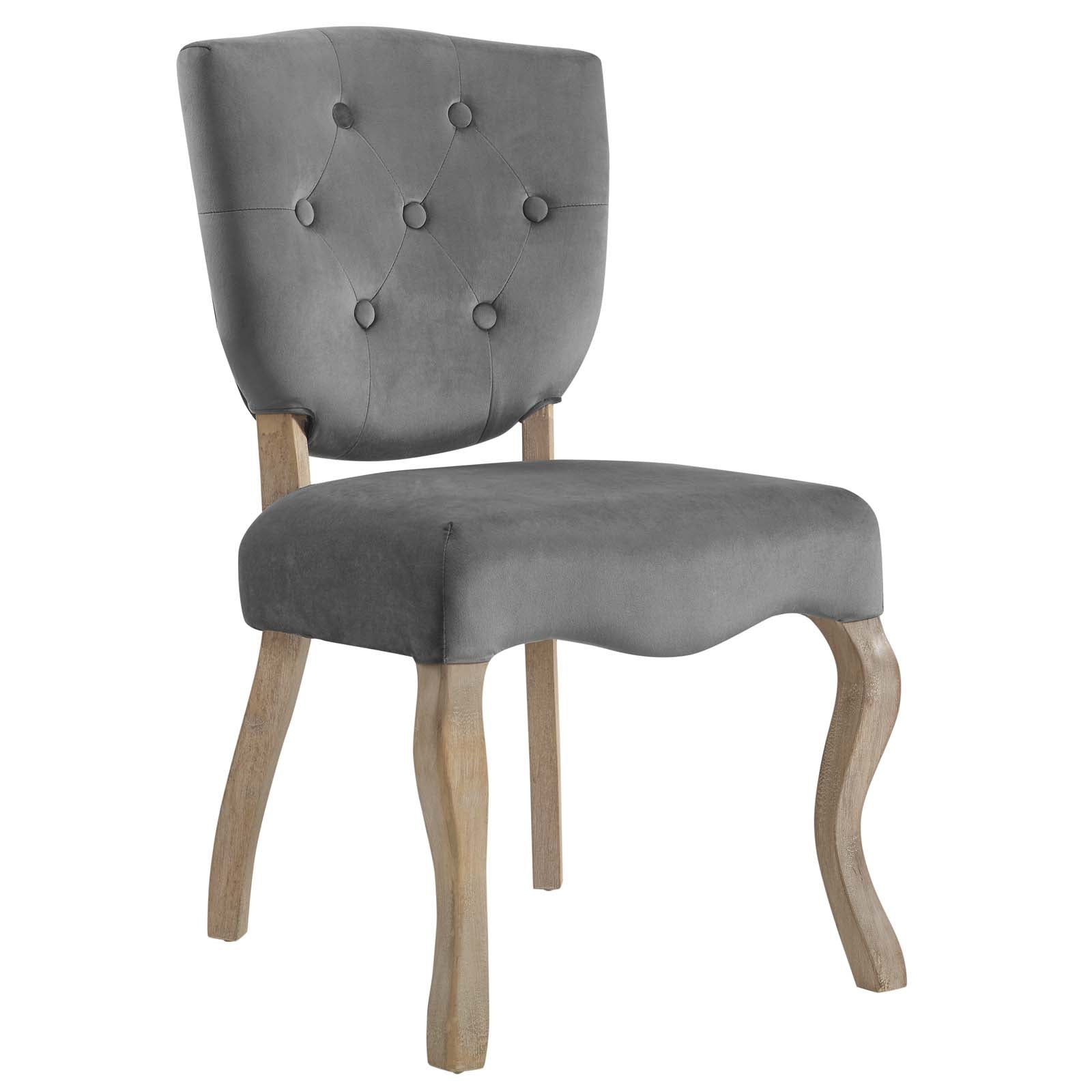 Array Vintage French Performance Velvet Dining Side Chair - East Shore Modern Home Furnishings