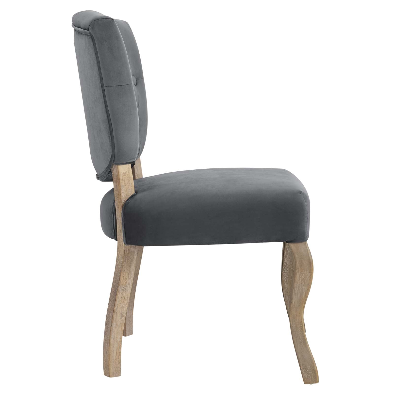Array Vintage French Performance Velvet Dining Side Chair - East Shore Modern Home Furnishings
