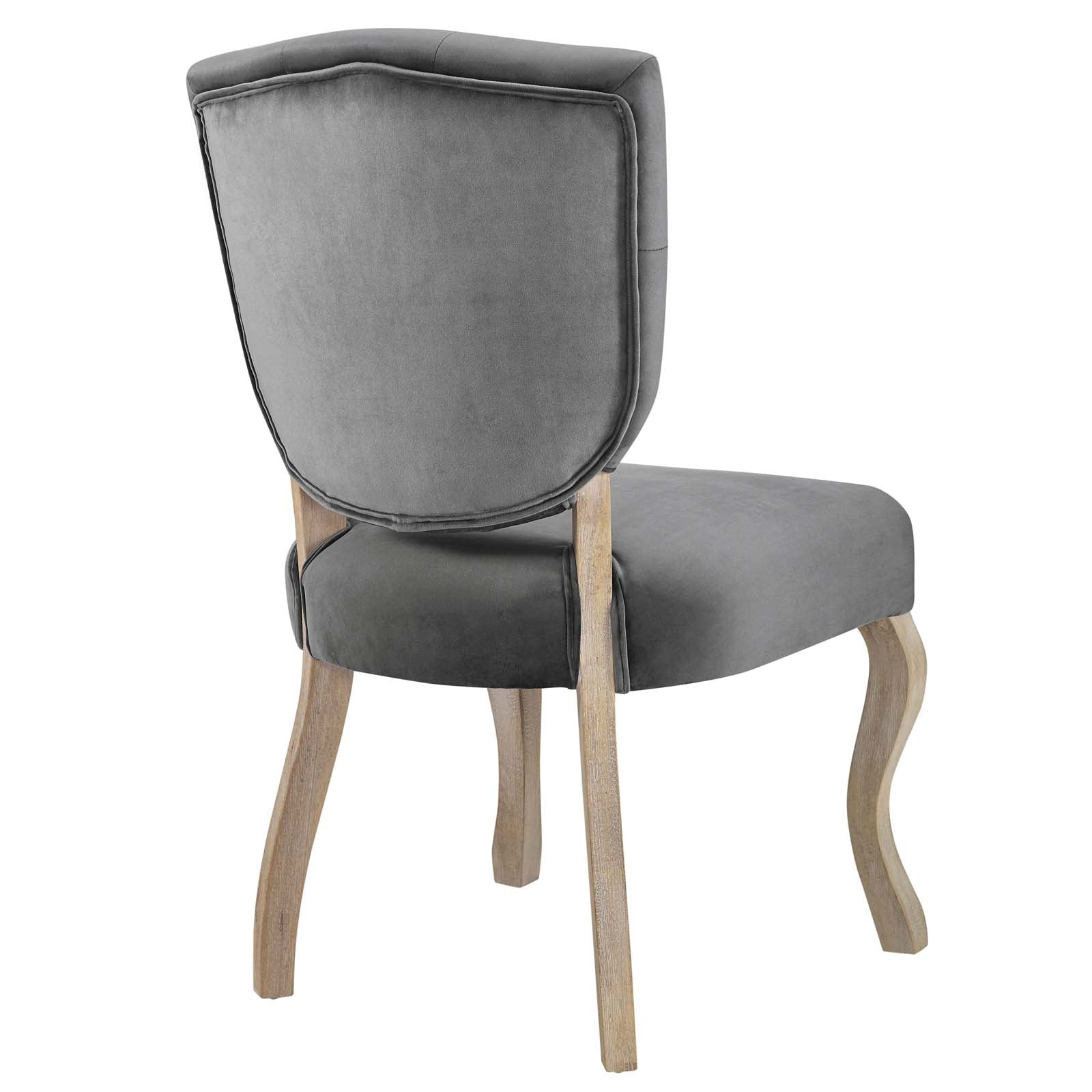 Array Vintage French Performance Velvet Dining Side Chair - East Shore Modern Home Furnishings