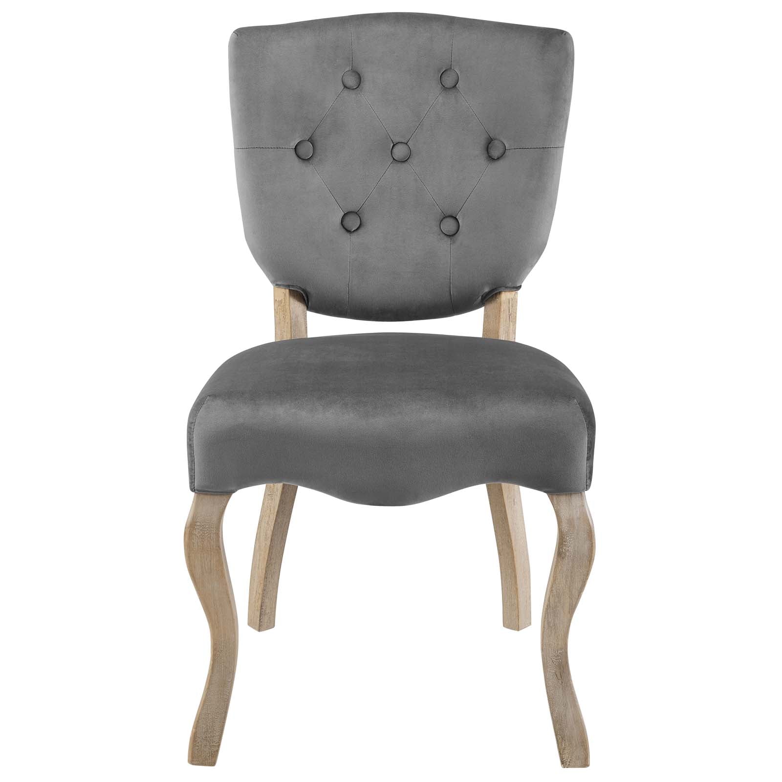 Array Vintage French Performance Velvet Dining Side Chair - East Shore Modern Home Furnishings
