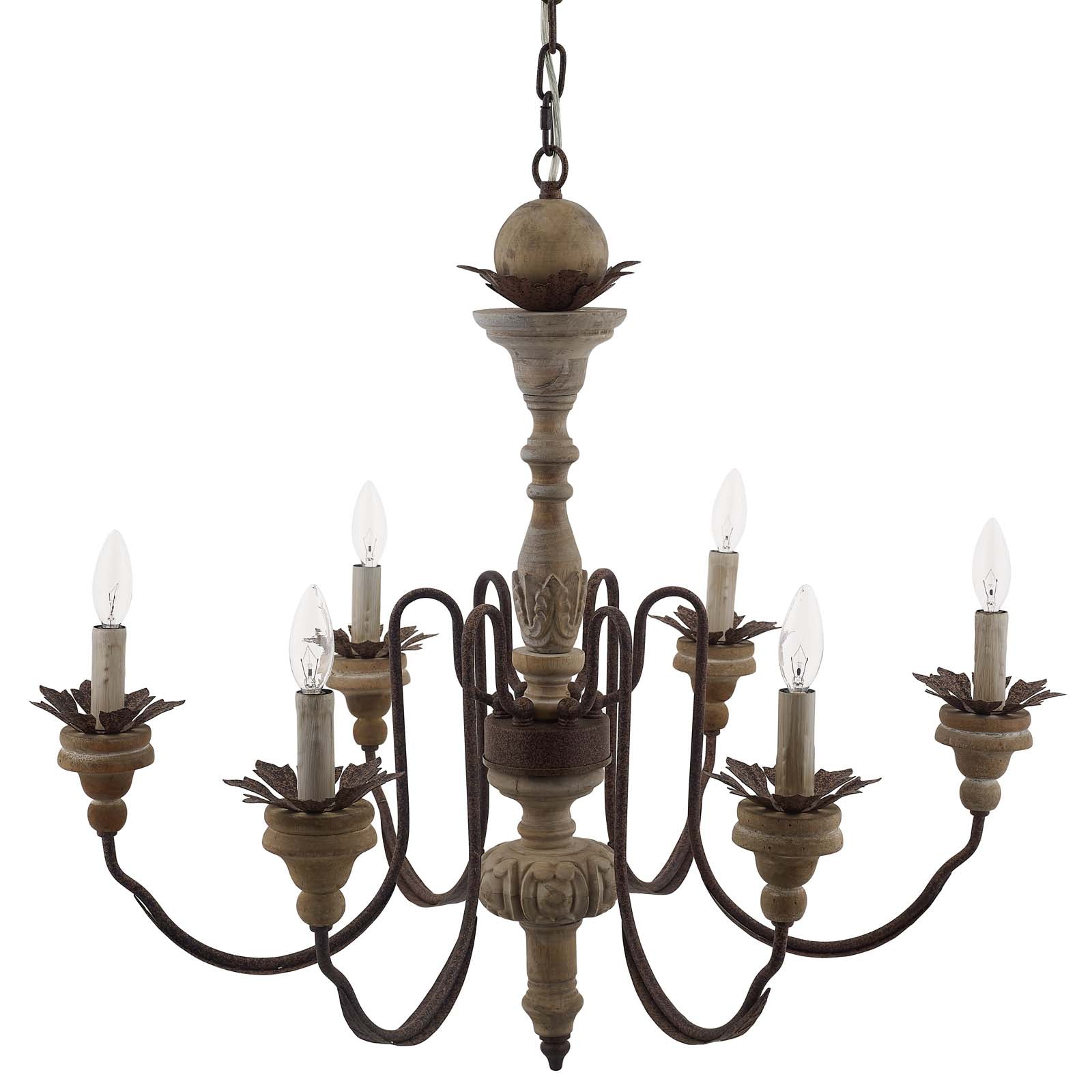 Bountiful Vintage French Pendant Ceiling Light Candelabra Chandelier - East Shore Modern Home Furnishings