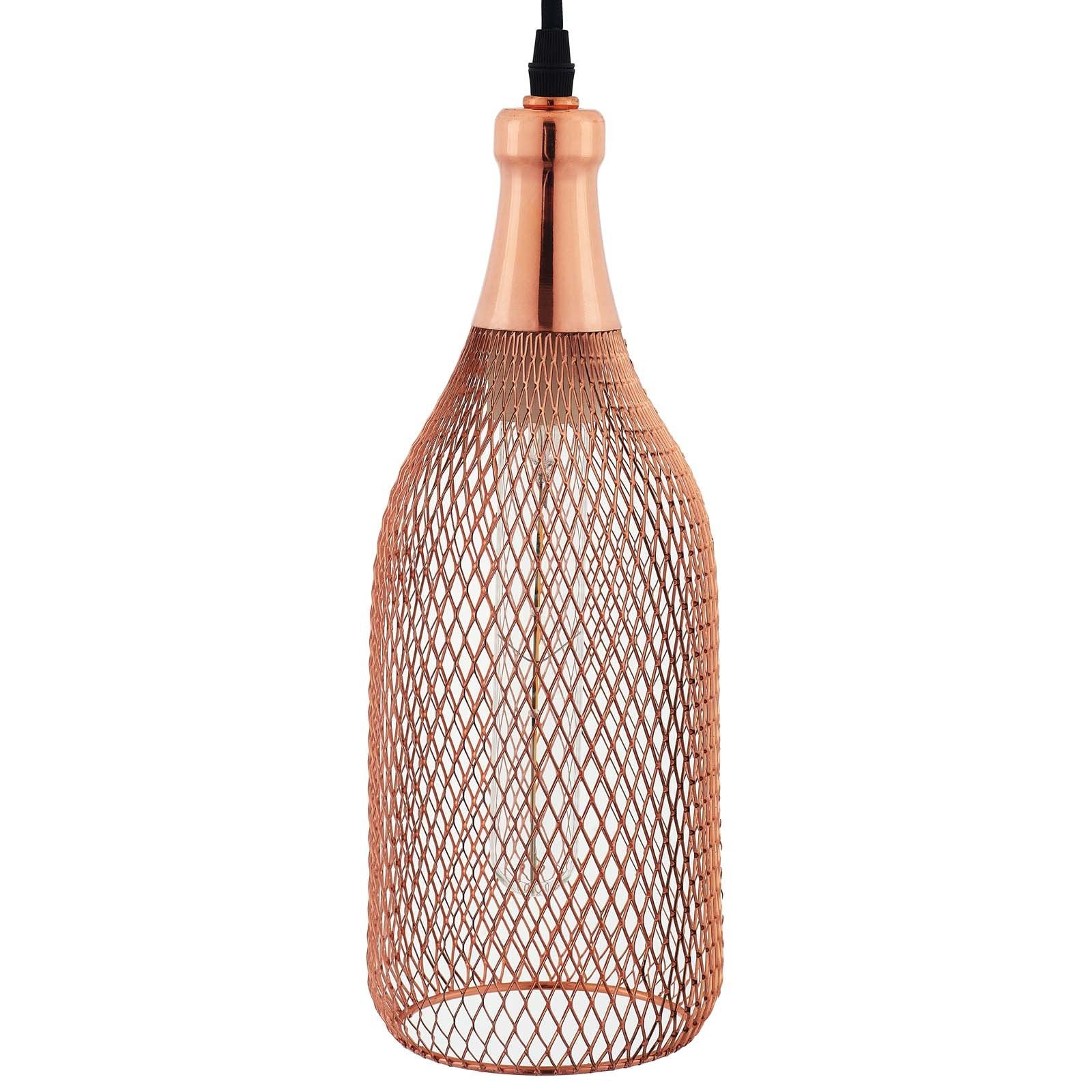 Glimmer Bottle-Shaped Rose Gold Pendant Light - East Shore Modern Home Furnishings