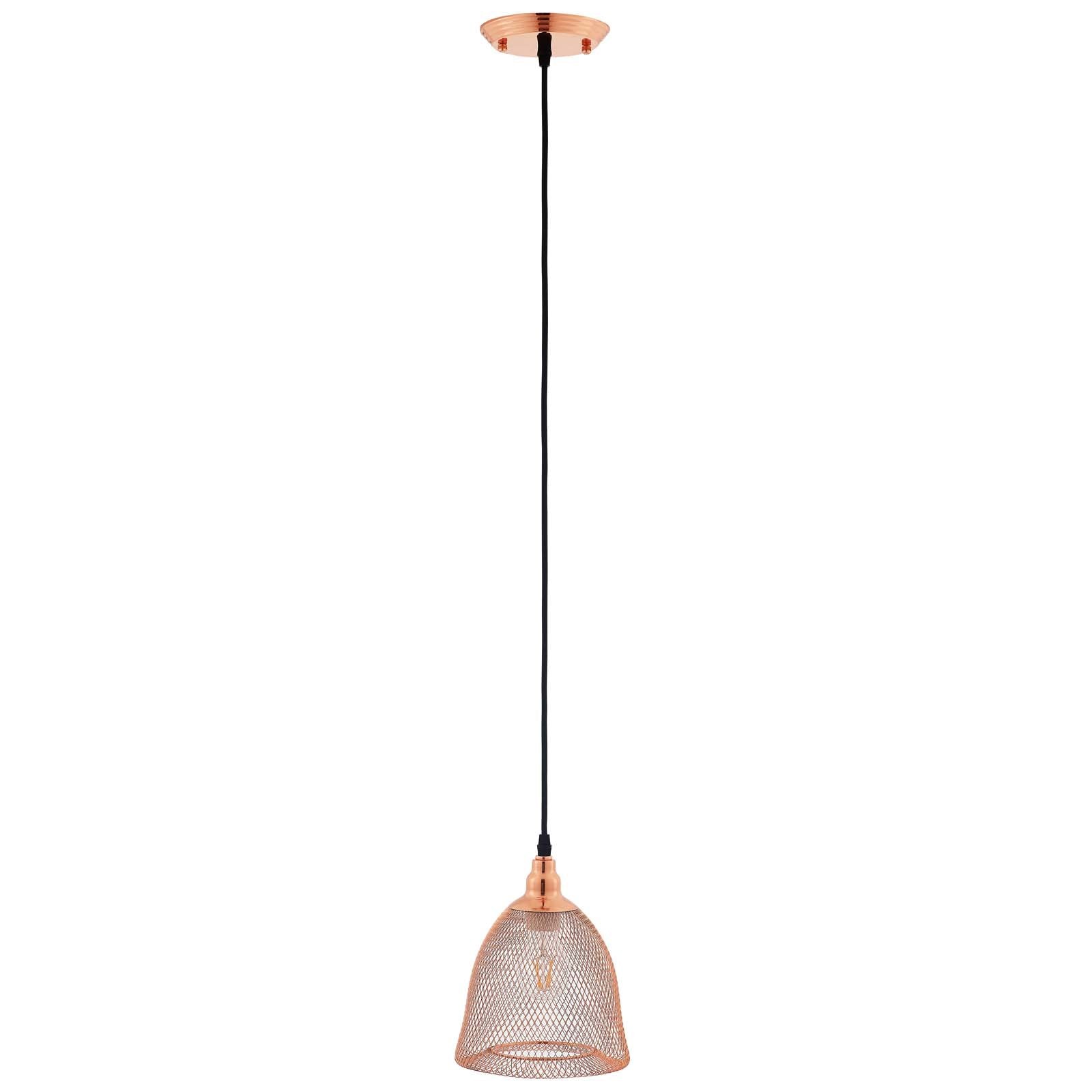 Glimmer Bell-Shaped Rose Gold Pendant Light - East Shore Modern Home Furnishings