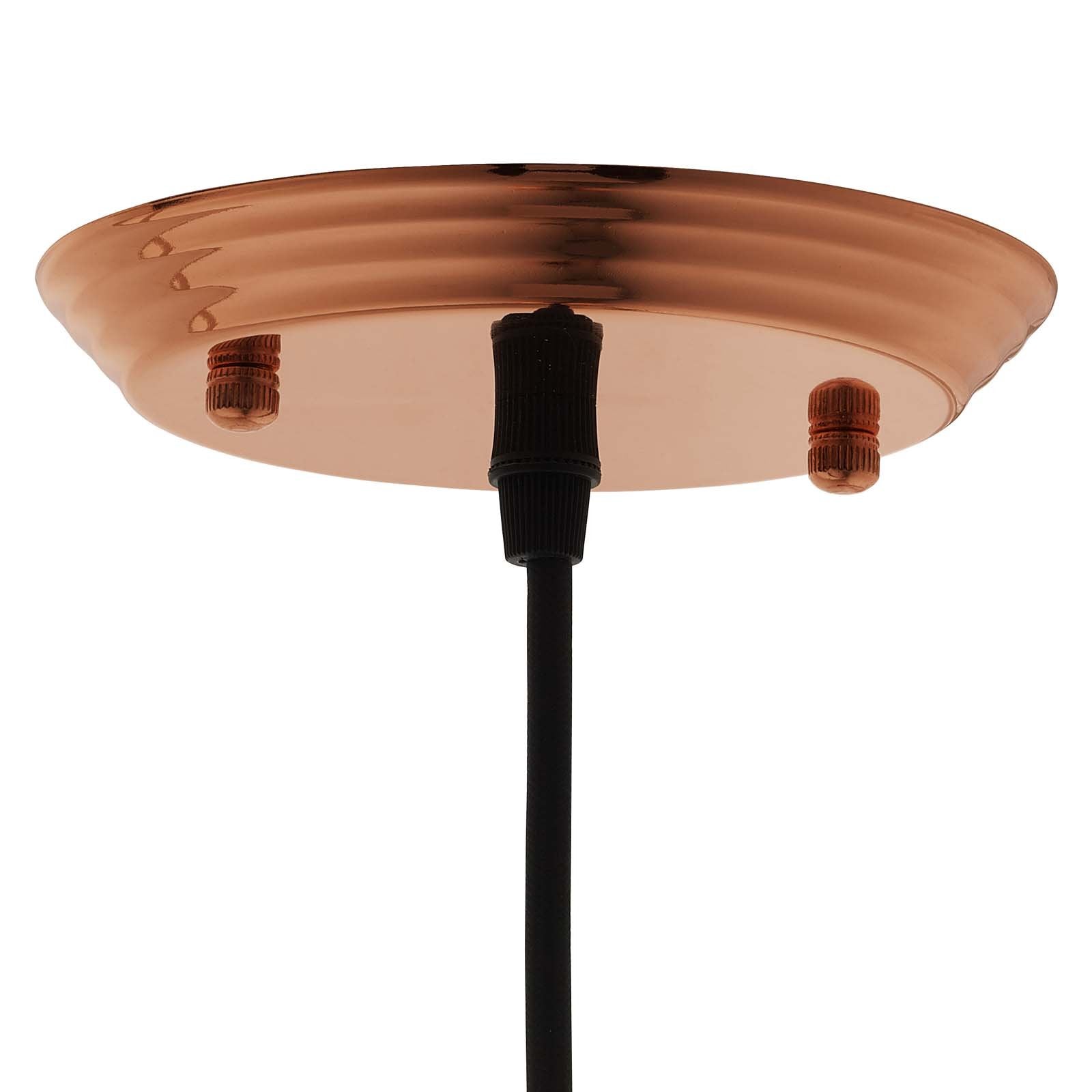Dimple 6.5" Bell-Shaped Rose Gold Pendant Light - East Shore Modern Home Furnishings