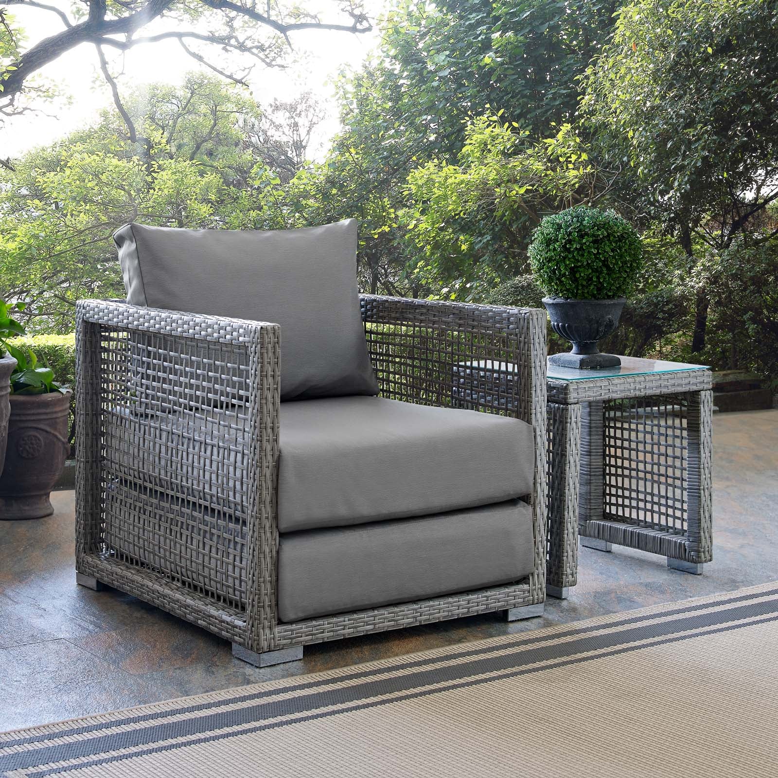 Aura Rattan Outdoor Patio Armchair - East Shore Modern Home Furnishings