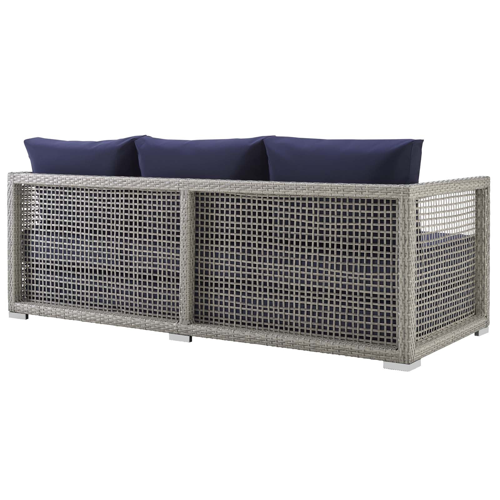 Aura Outdoor Patio Wicker Rattan Sofa - East Shore Modern Home Furnishings