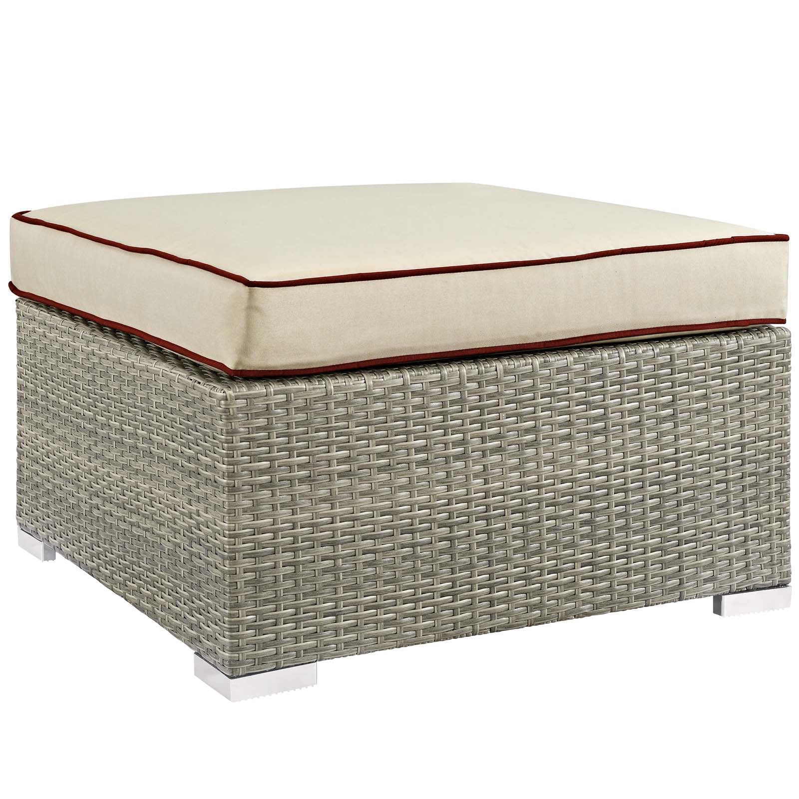 Repose Outdoor Patio Upholstered Fabric Ottoman - East Shore Modern Home Furnishings