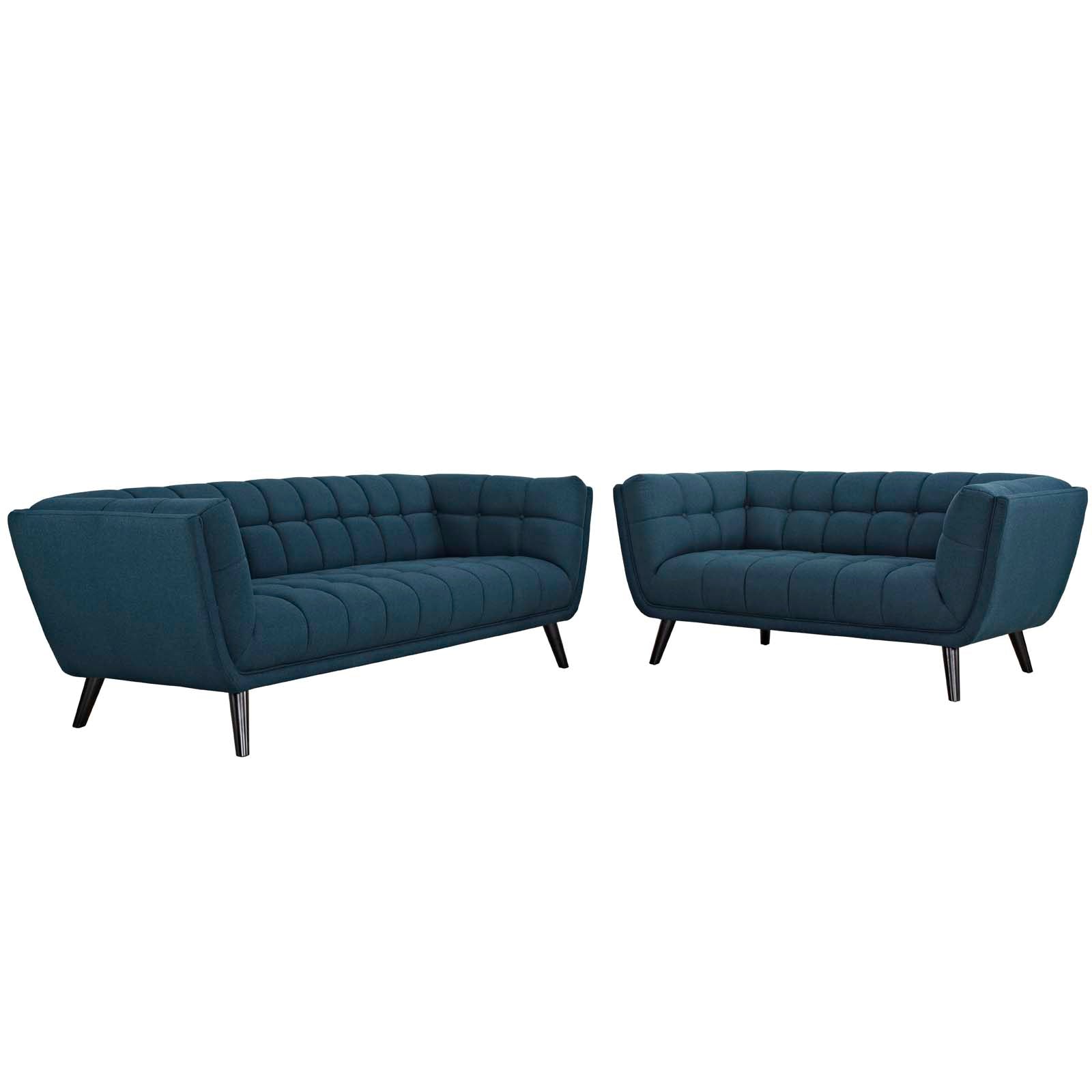 Bestow 2 Piece Upholstered Fabric Sofa and Loveseat Set - East Shore Modern Home Furnishings