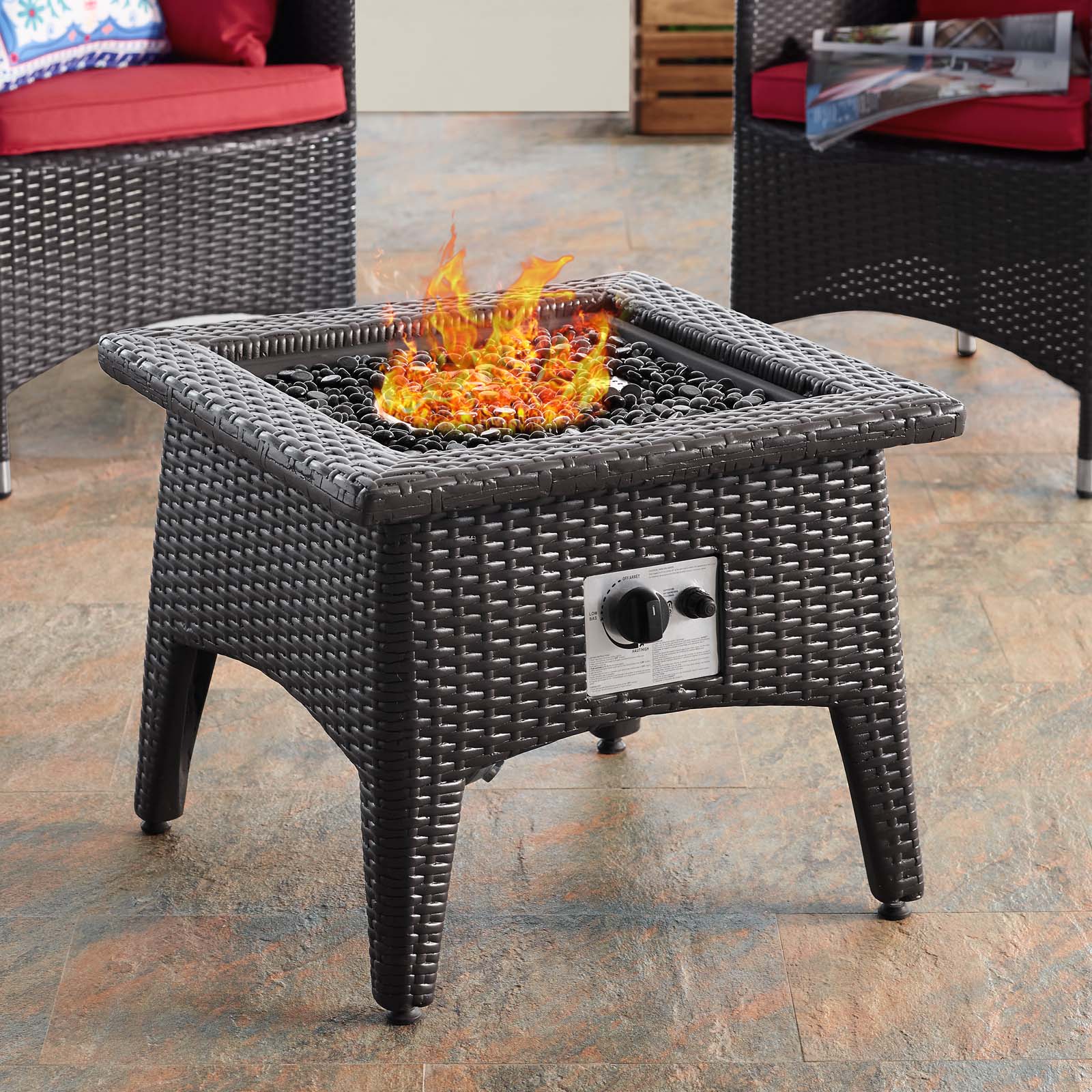 Vivacity Outdoor Patio Fire Pit Table - East Shore Modern Home Furnishings