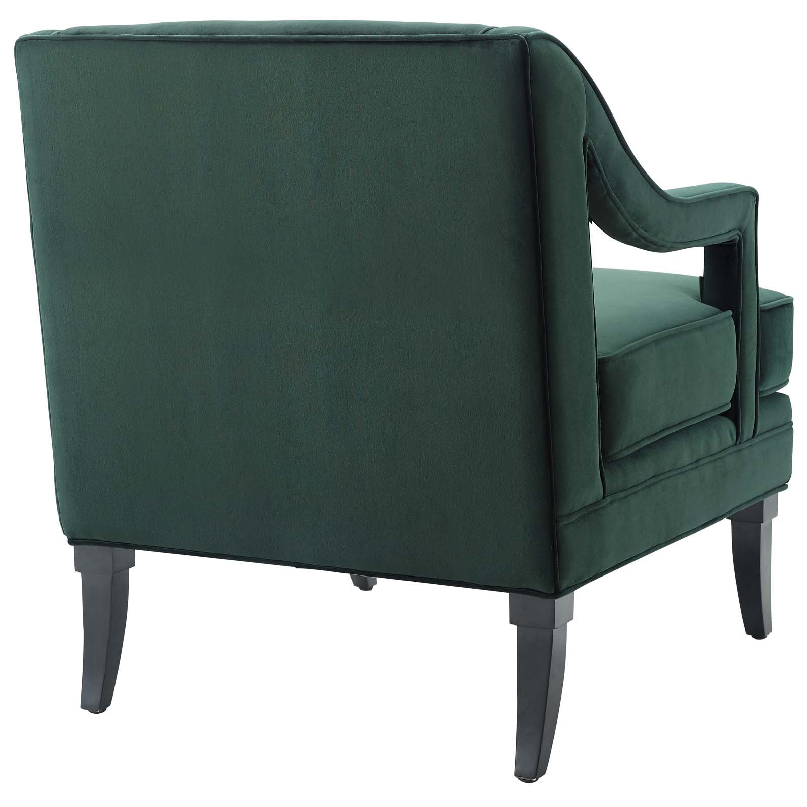 Concur Button Tufted Performance Velvet Armchair