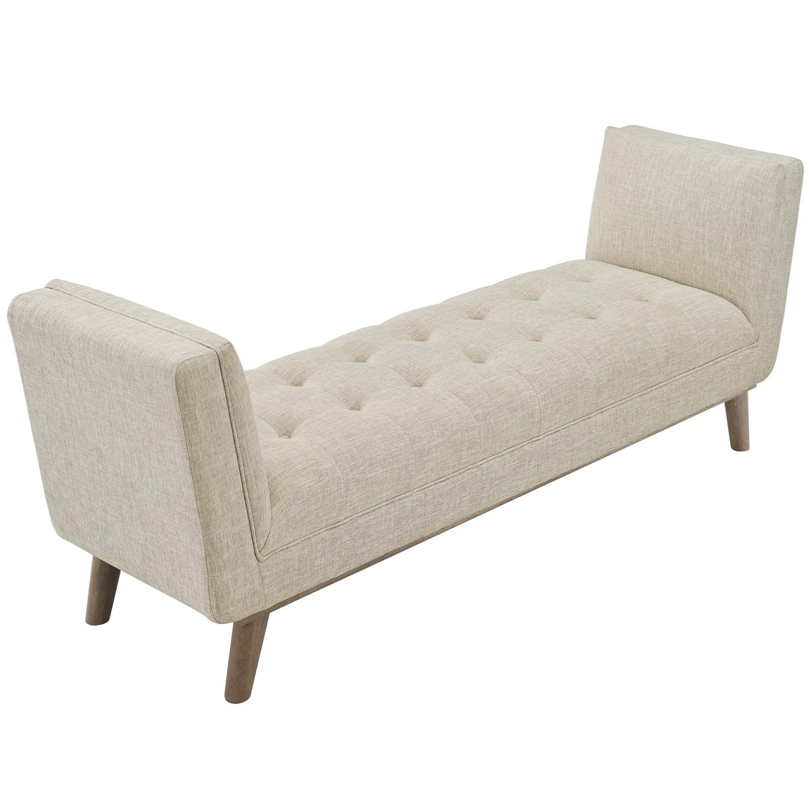 Haven Tufted Button Upholstered Fabric Accent Bench