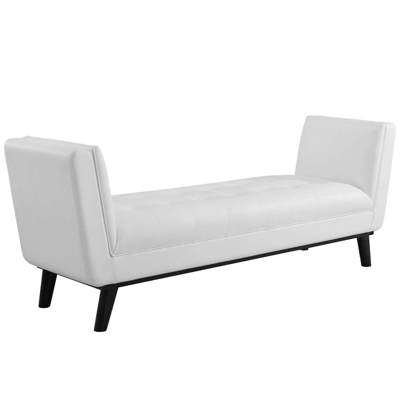 Haven Tufted Button Faux Leather Accent Bench - East Shore Modern Home Furnishings