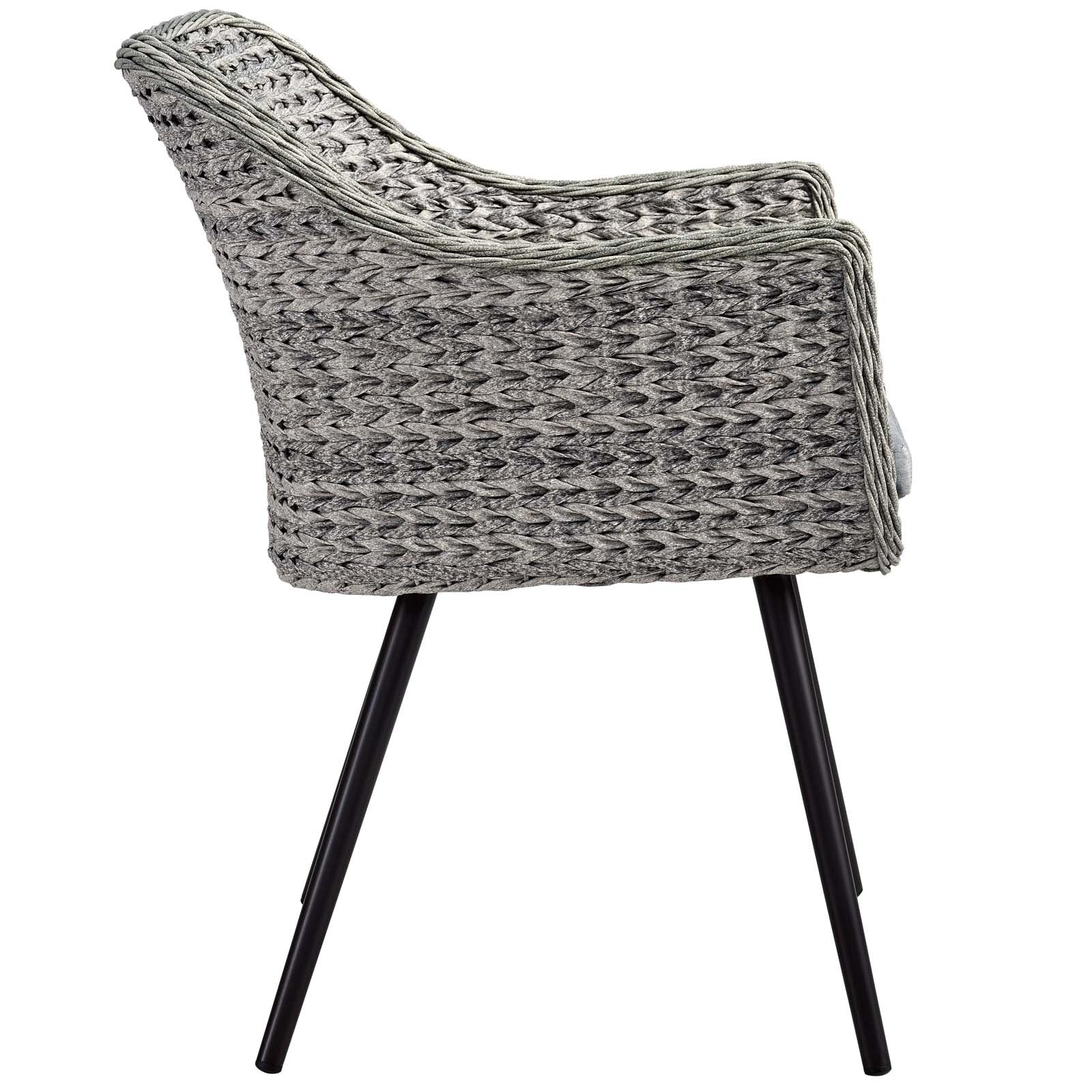 Endeavor Outdoor Patio Wicker Rattan Dining Armchair - East Shore Modern Home Furnishings